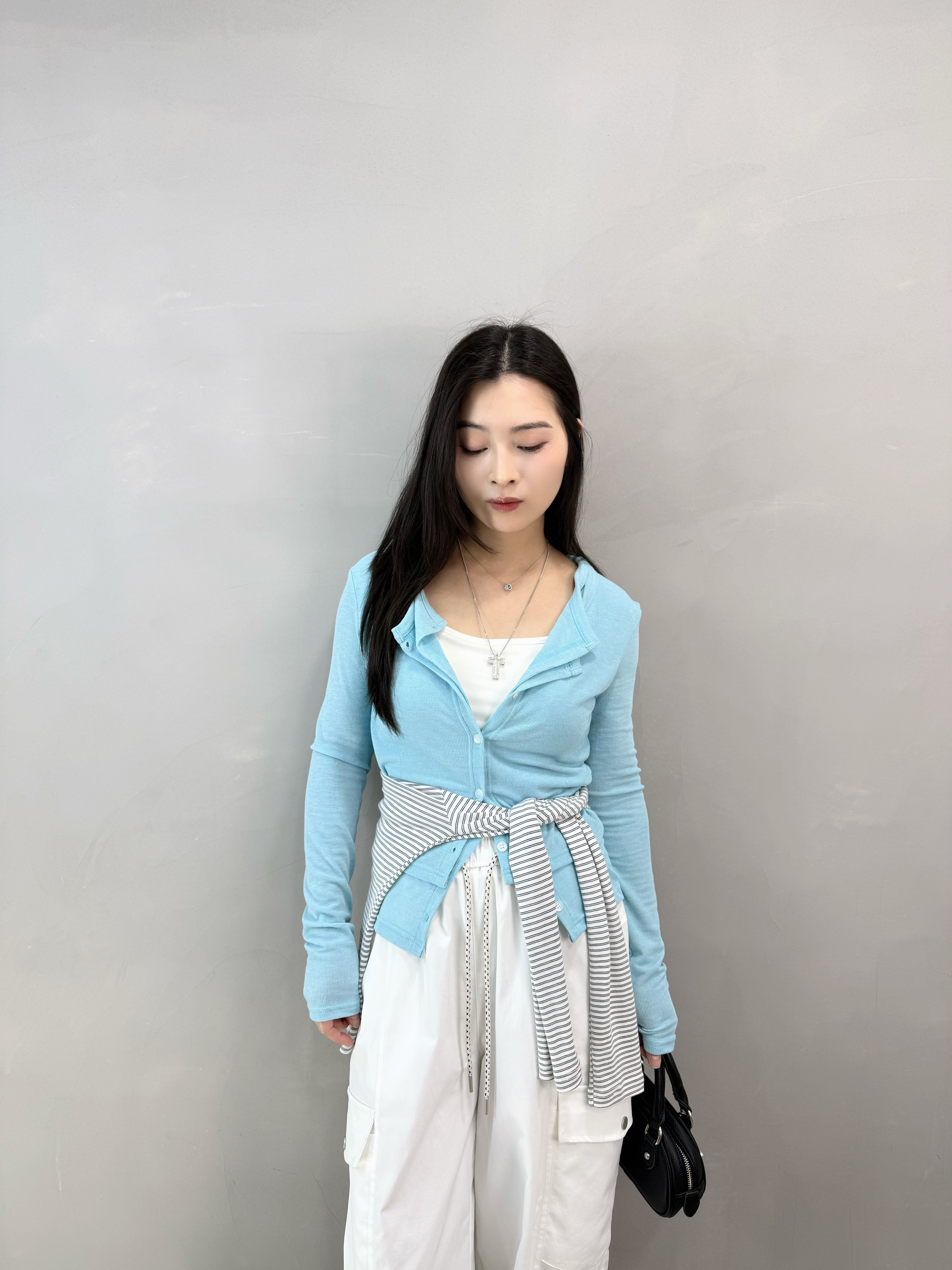 J65 假兩件扣鈕外套