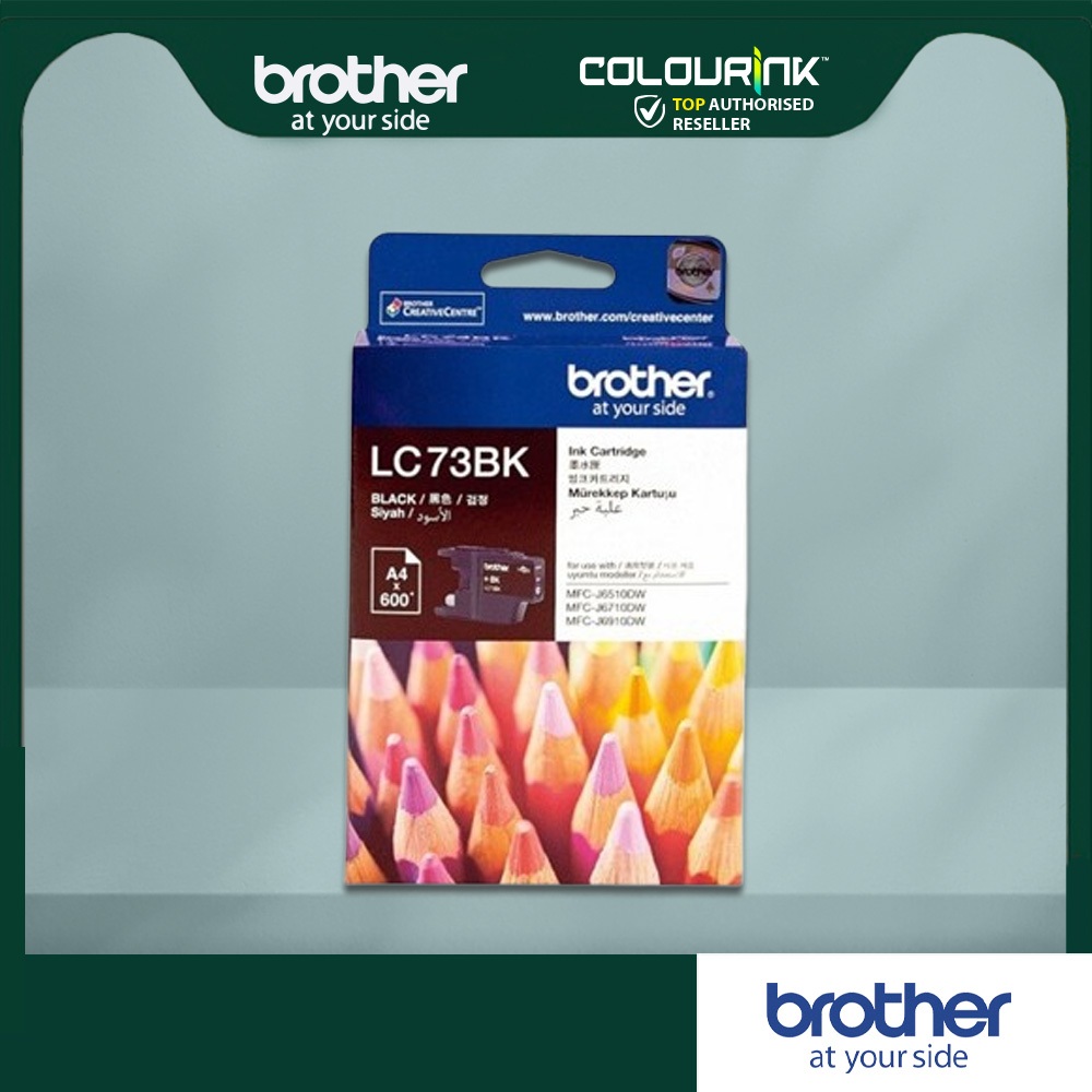 Brother LC73 BK-2PK Original Genuine Twin Black Ink Cartridge use for MFC-J430W MFC-J625W MFC-J825DW MFC-J5910DW MFC-651