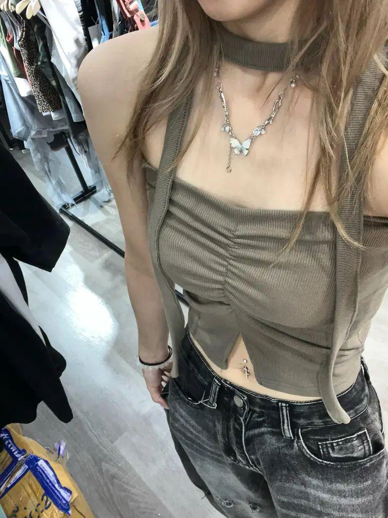 無帶小背心連頸帶 KR2349