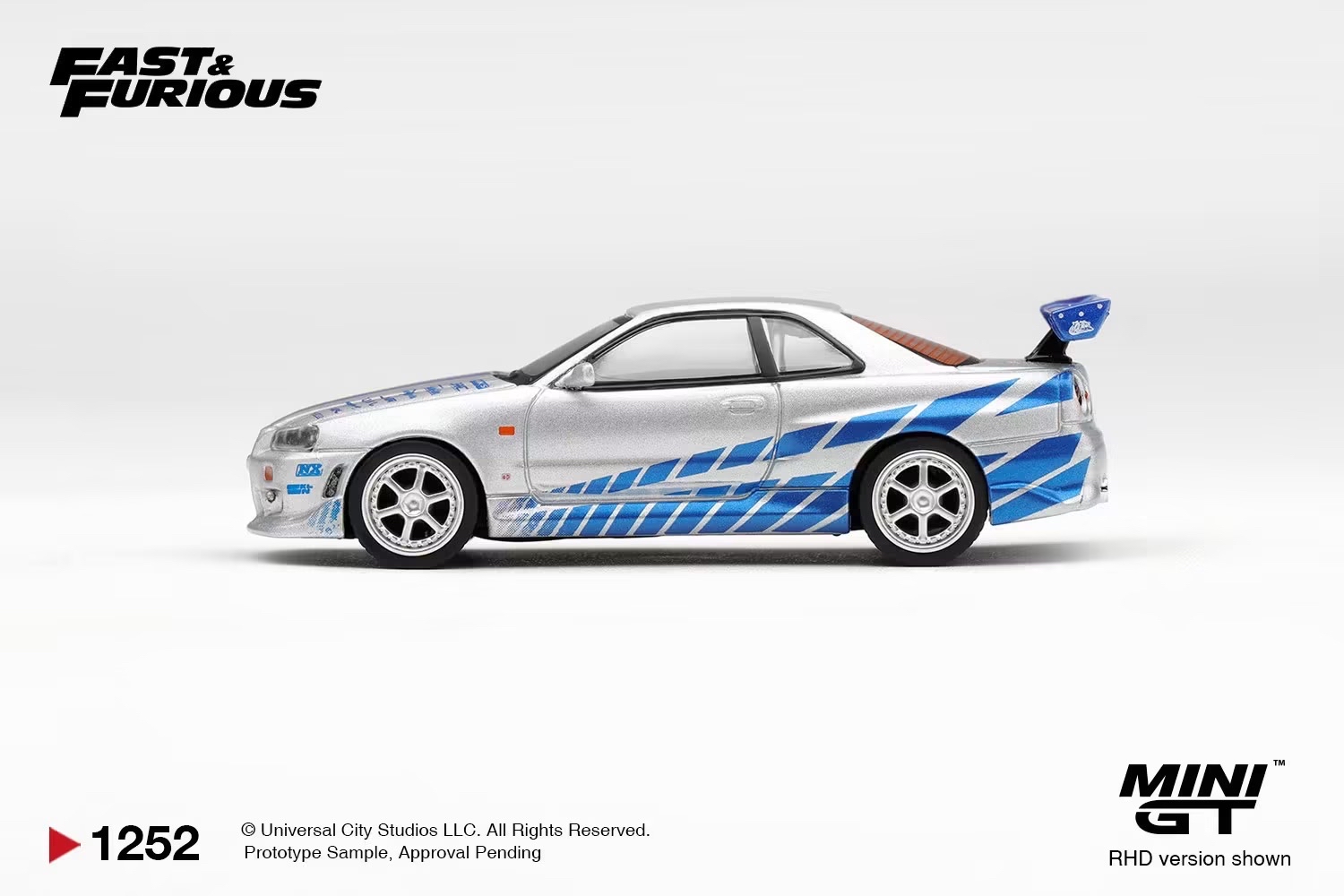 （預訂 Pre Order) Mini GT （MGT01252-BL） Nissan Skyline GT-R C-West 2 Fast 2 Furious Brian O’Conner