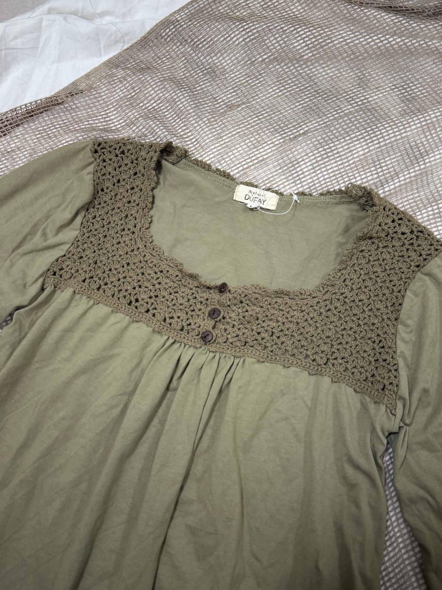Olive Green Mori Square Neck Tunic