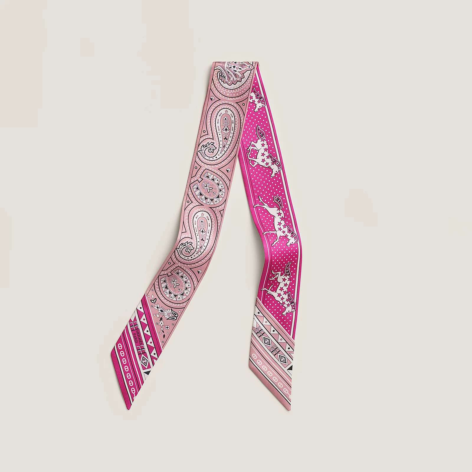 ✨Hermès 全新🆕 100%絲 Cheval de Coeur Bandana圖案 Twilly