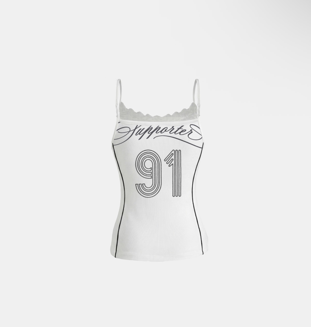 BADBLOOD新款[w-tnk26-035] 90’s Vintage Club Cami Tank - White