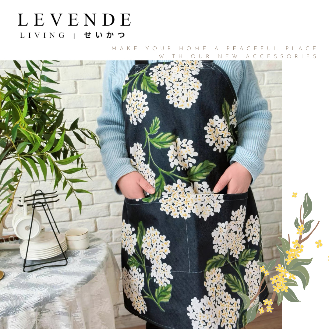 Levende北歐簡約繡球花圍裙