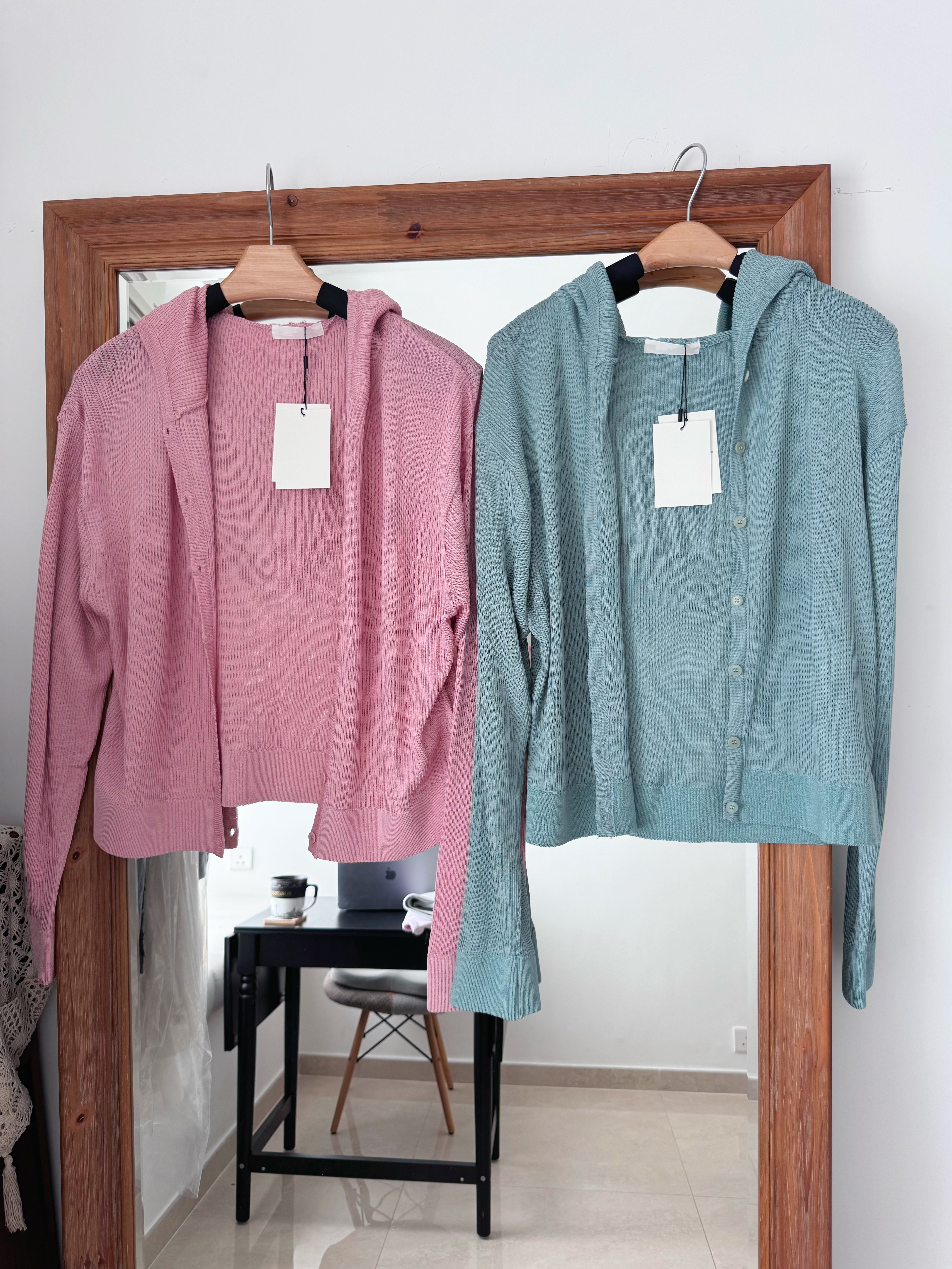 SET vacay cami top + hooded cardi 