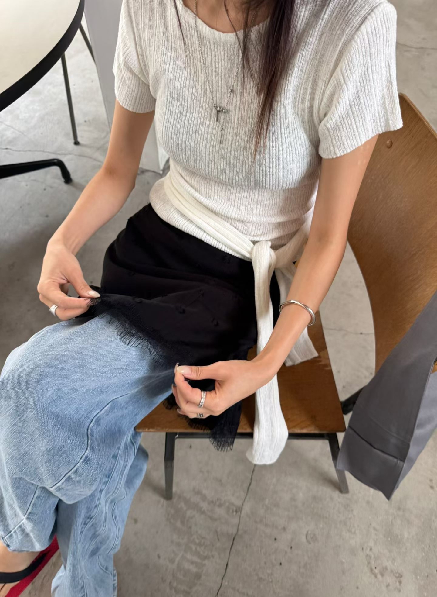 221295 點點Lace腳裙擺