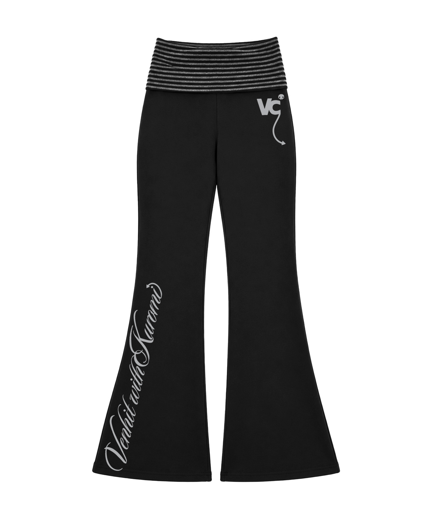 Venhit x Kuromi Striped Banding Bootcut (Black/Navy)