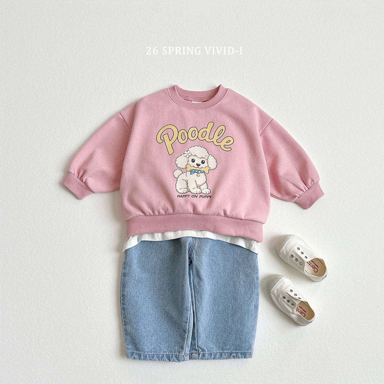 🌸預訂 韓國直送🌸🇰🇷VIVIDI三色可愛動物印花寬鬆衛衣