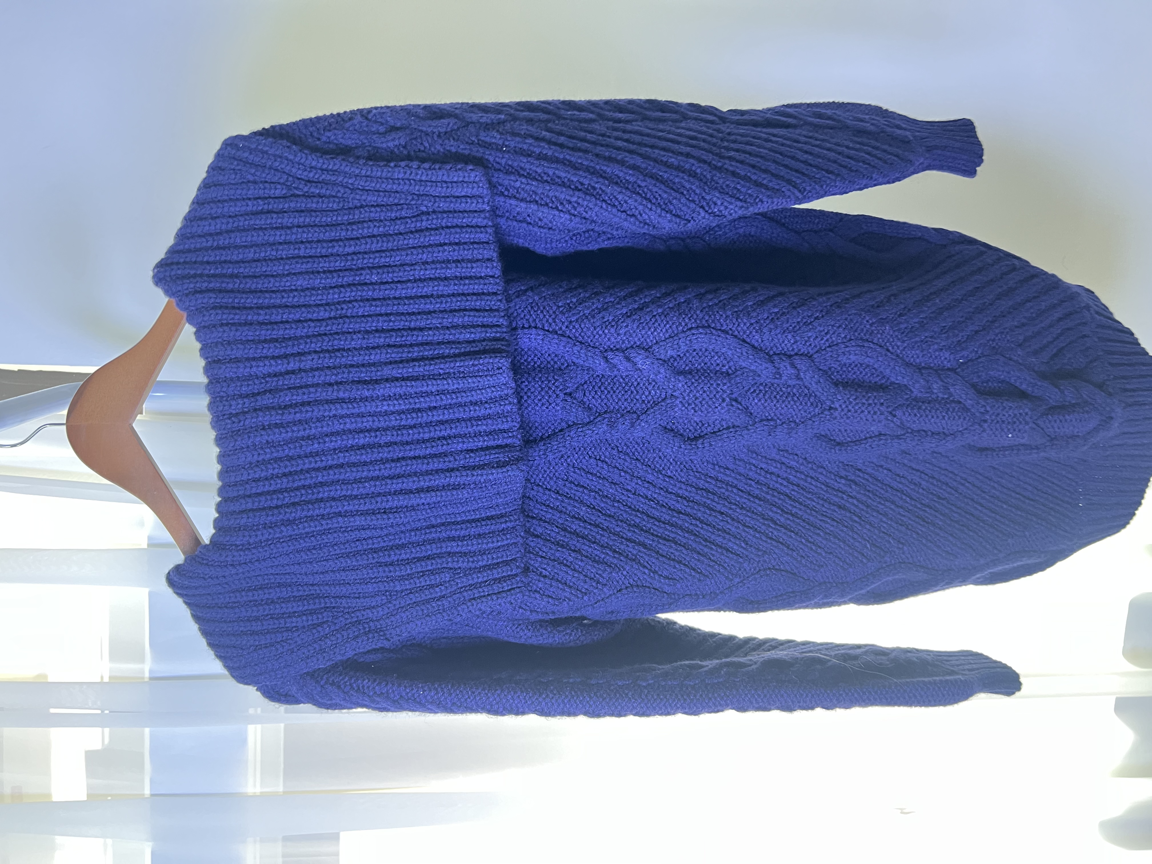 Pre-Owned Chanel Navy Cable Knit Sailor Collar Sweater / Product Code: 26041908