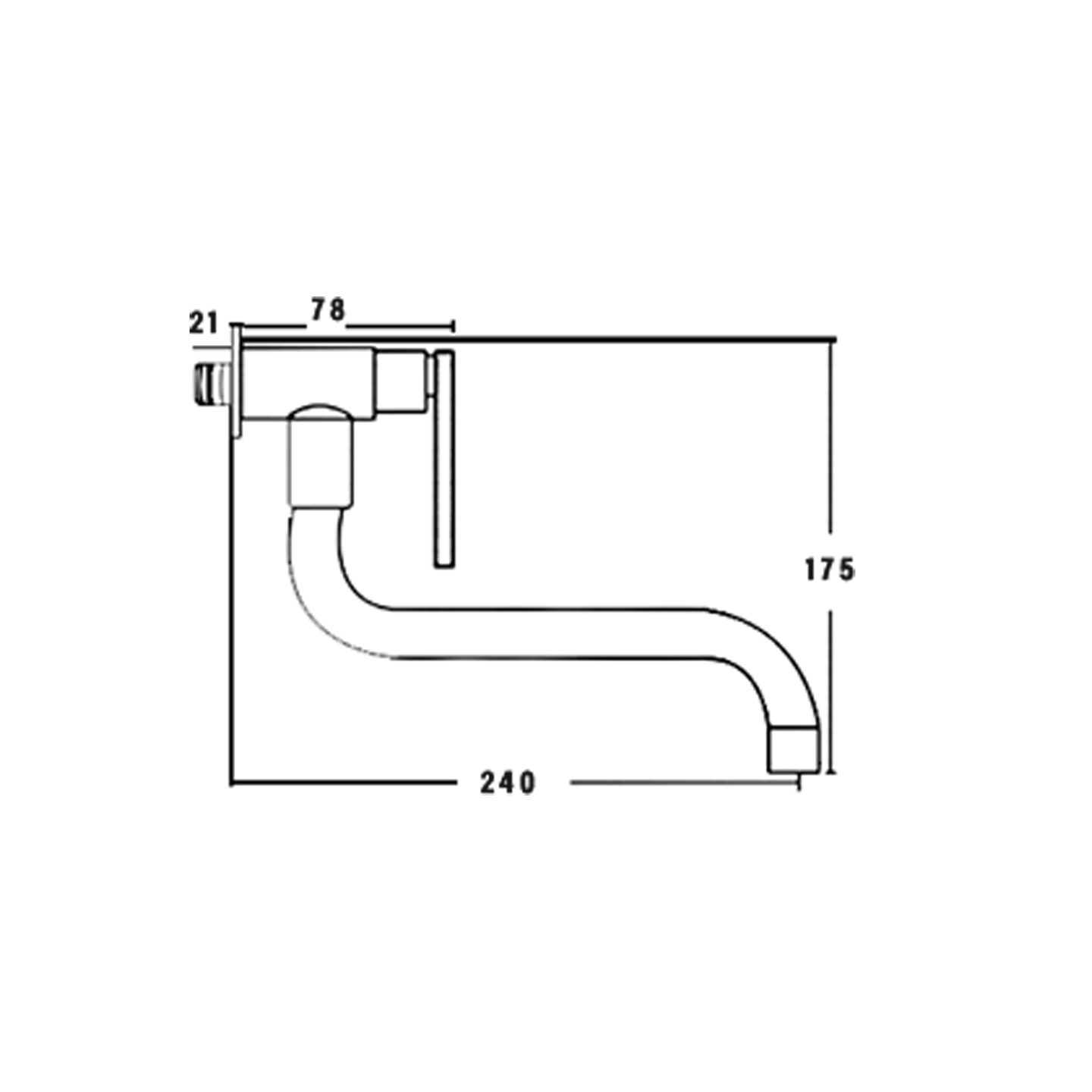 Otosani 304# Stainless Steel Ablution Tap (966-9S#) OTO966-09S