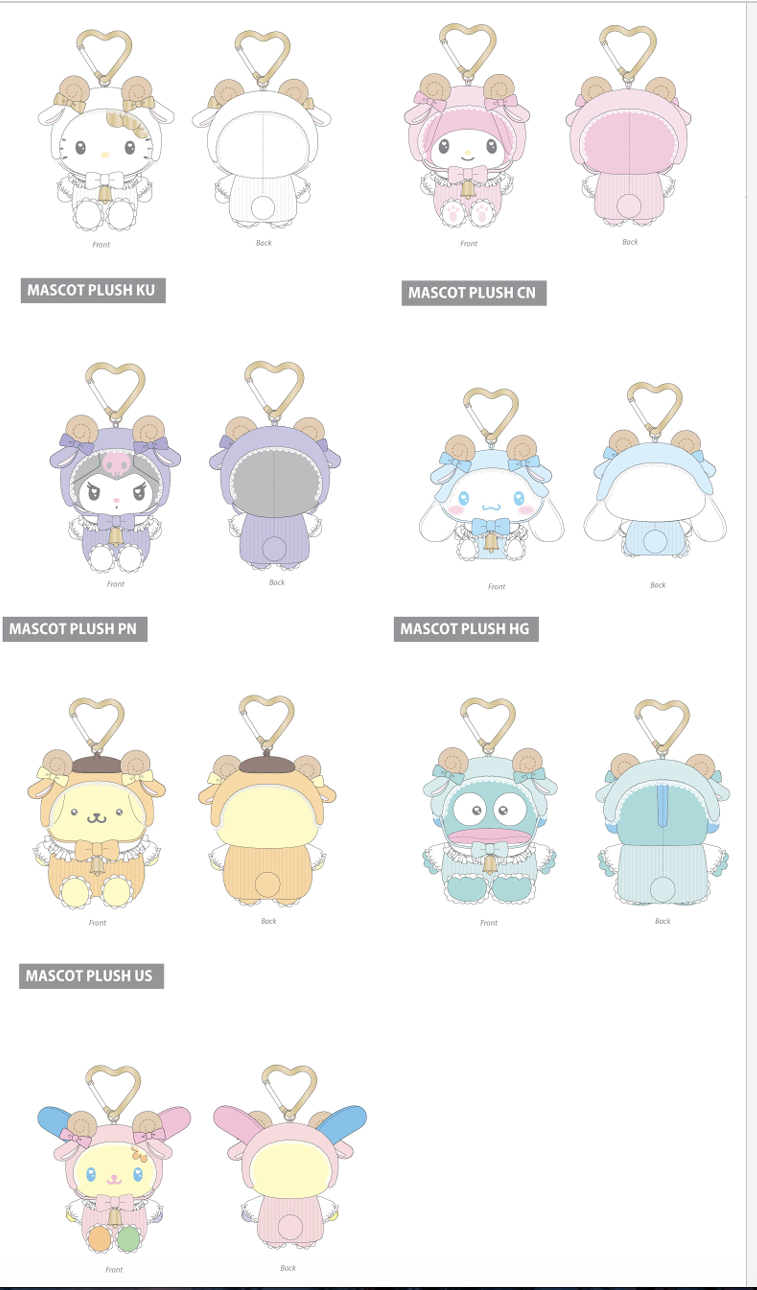 預訂 | 美國版 Sanrio 羊仔造型愛心扣公仔掛件