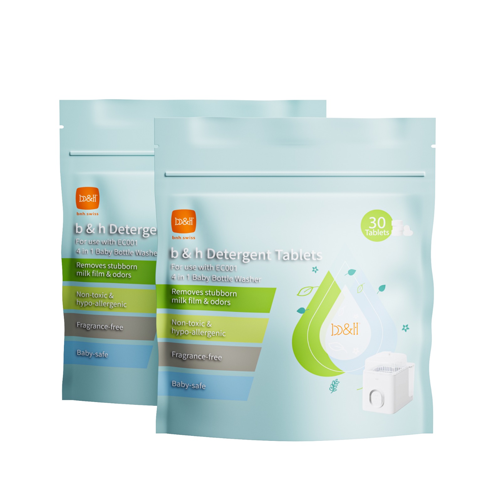 b&h 奶瓶清洗機專用清潔片 (60粒)
