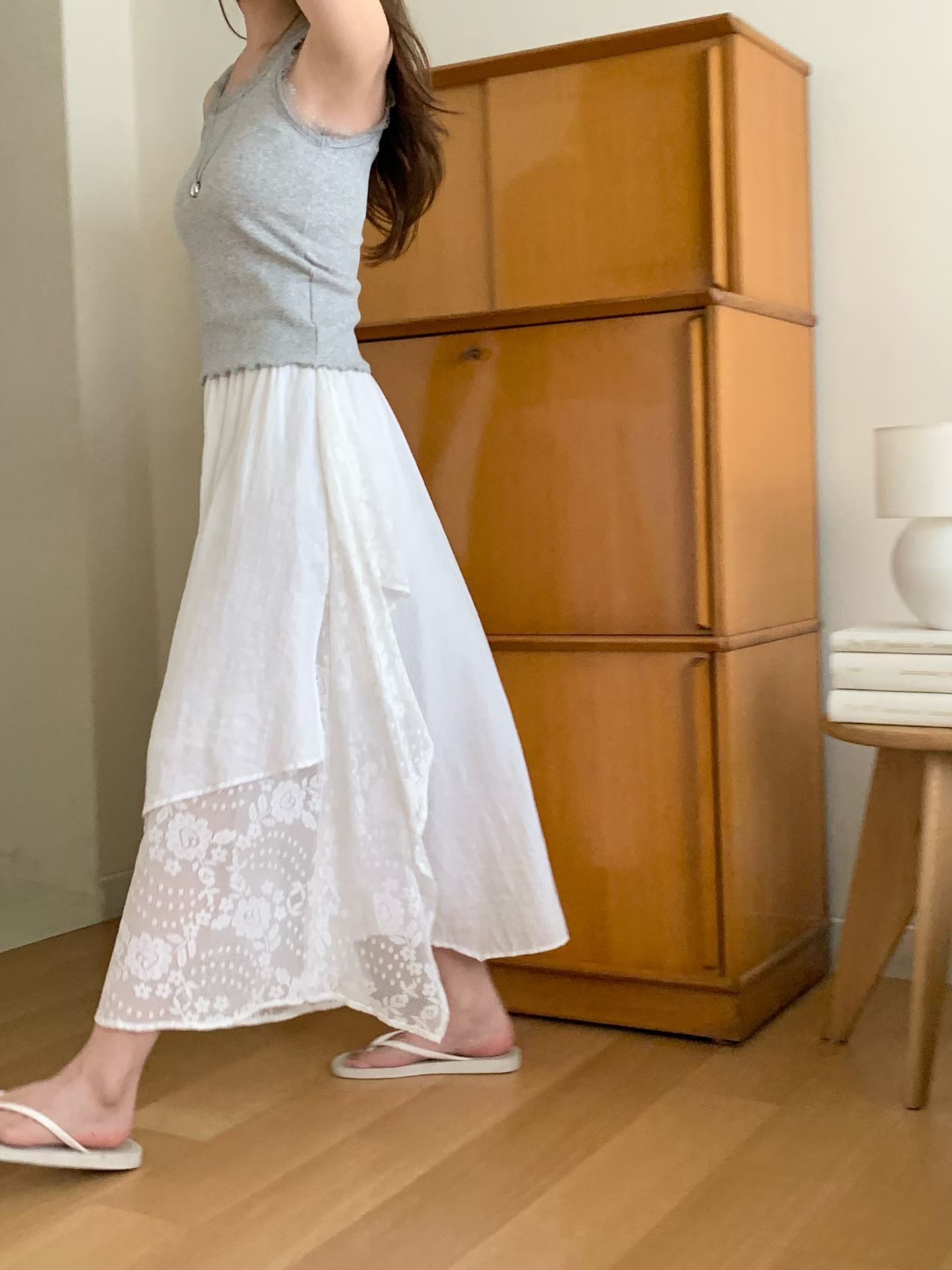 CT30 拼lace 仙氣半截裙