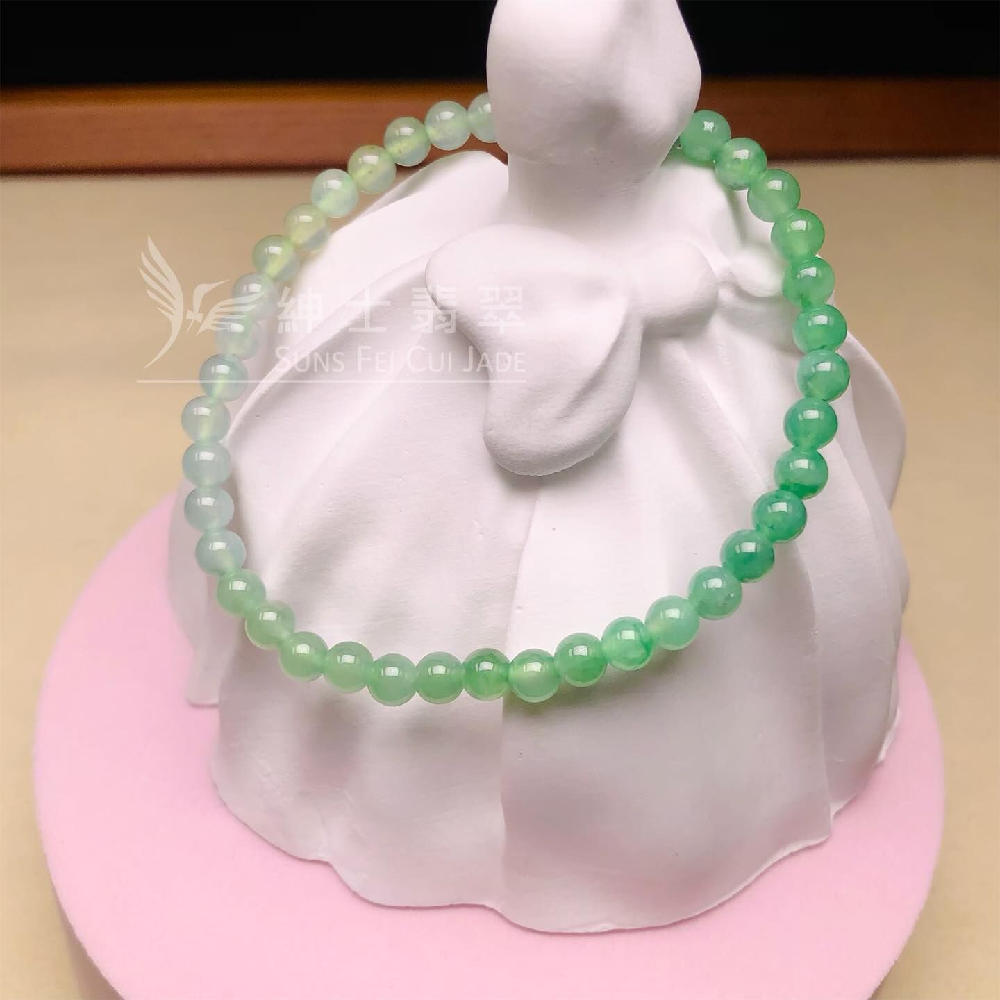 漸變冰綠米珠串