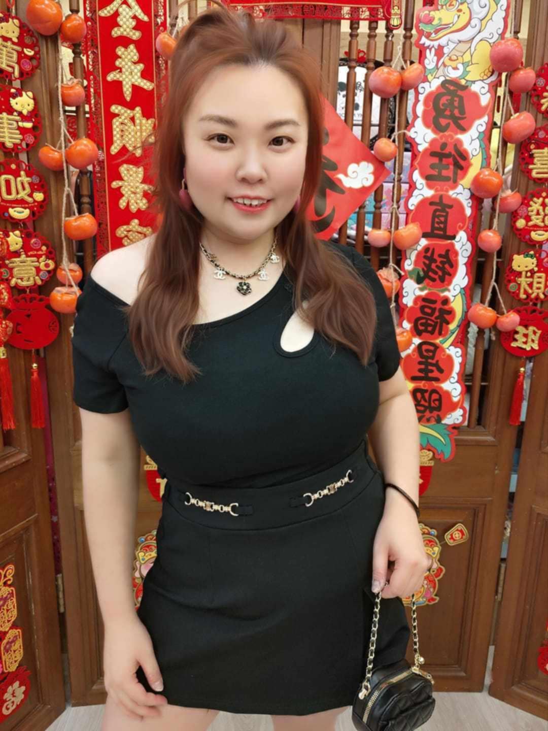 TW#B183 双链设计款开叉裤裙