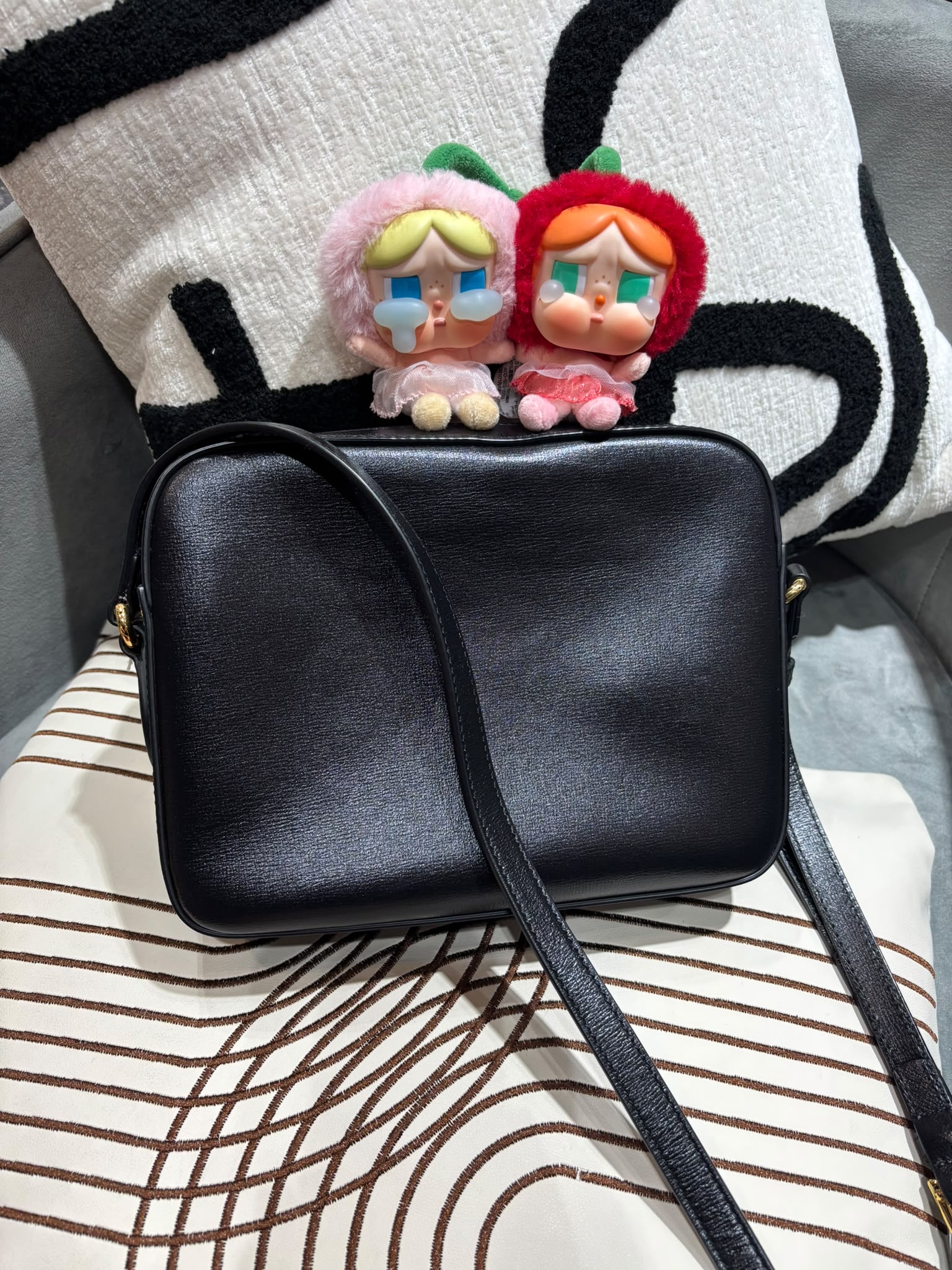 Gucci horsebit 1955 camera bag 黑金牛皮,100%Authentic, 98%New ✅專門店收據✅Tap✅Dust bag