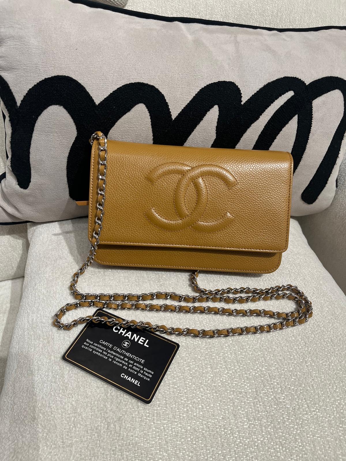 Chanel wallet on chain 荔枝牛皮 100%Authentic ,99%new閑置品  ✅17CARD✅盒 