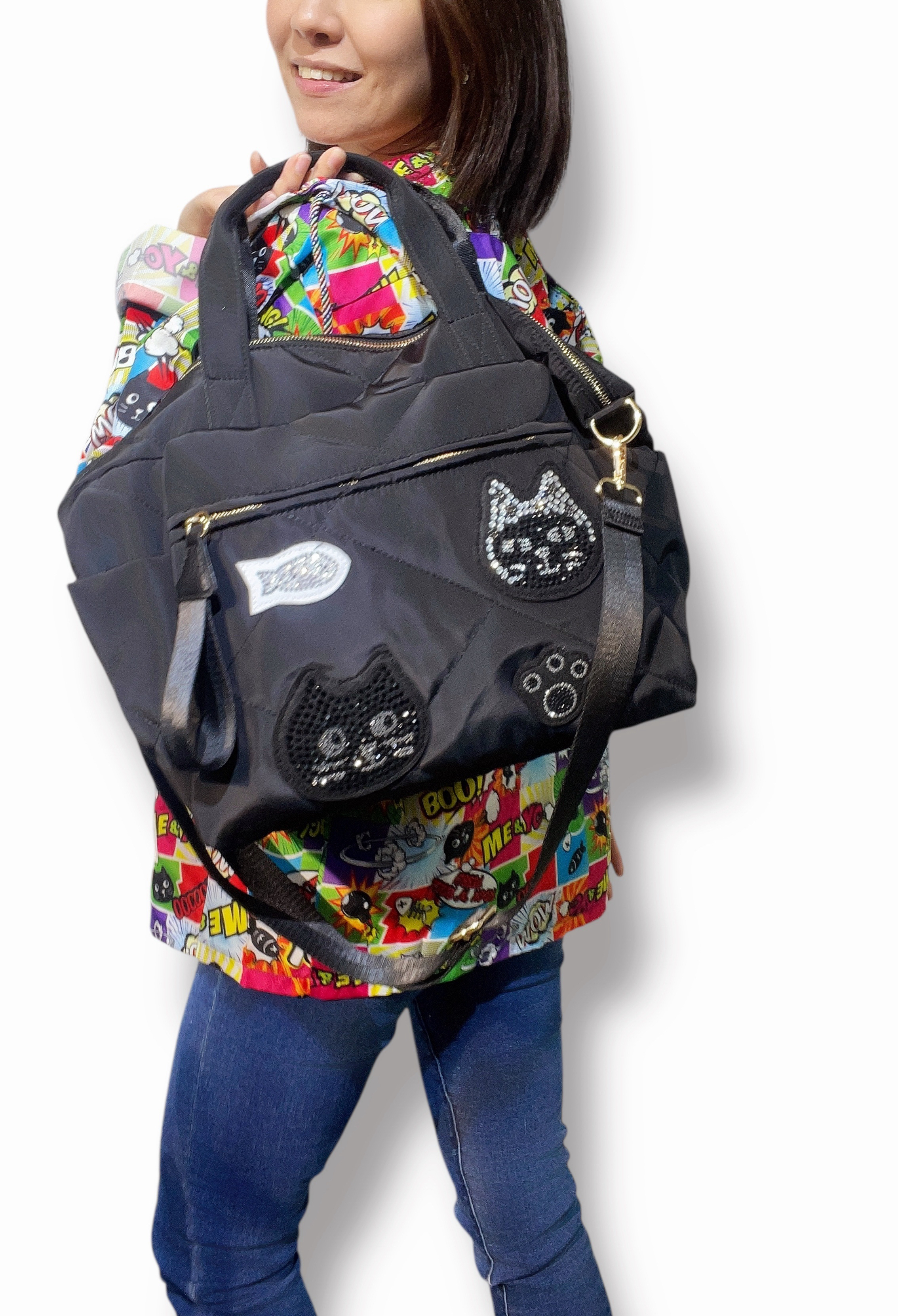 * Me Yo Patterned Nylon Tote L Bag