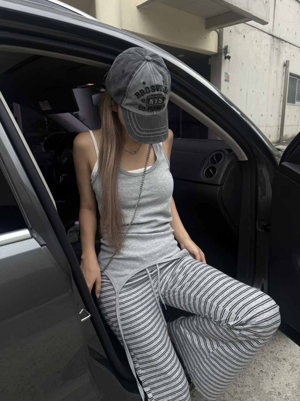Asymmetric Halter Tank Top