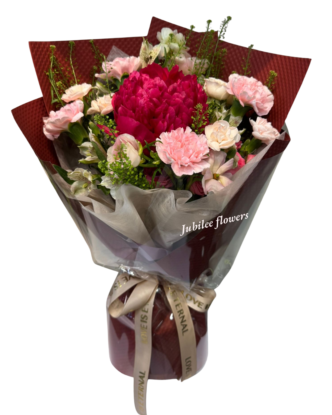 「御前表演」芍藥 x 康乃馨花束