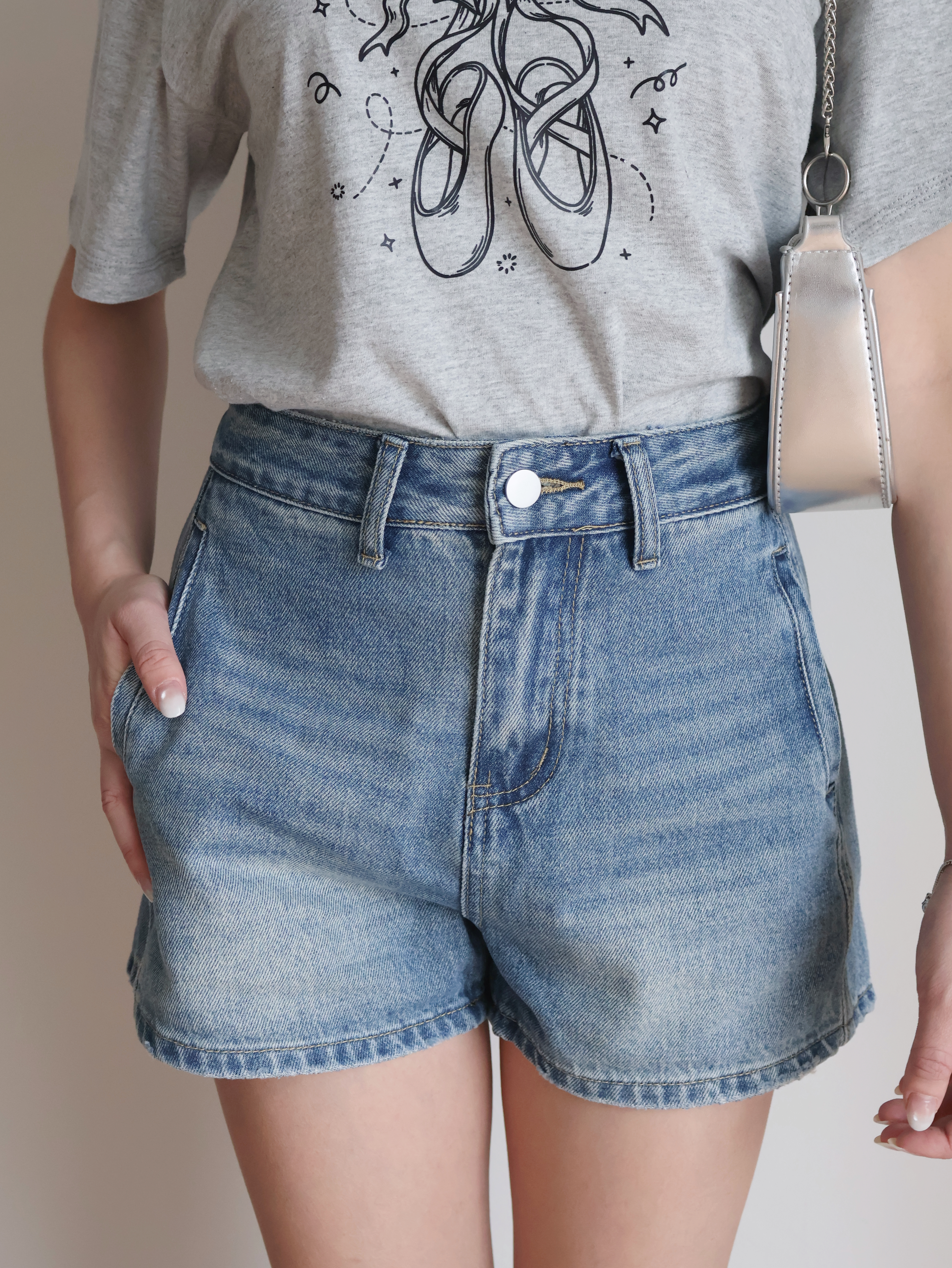 Aster Denim Shorts | Blue