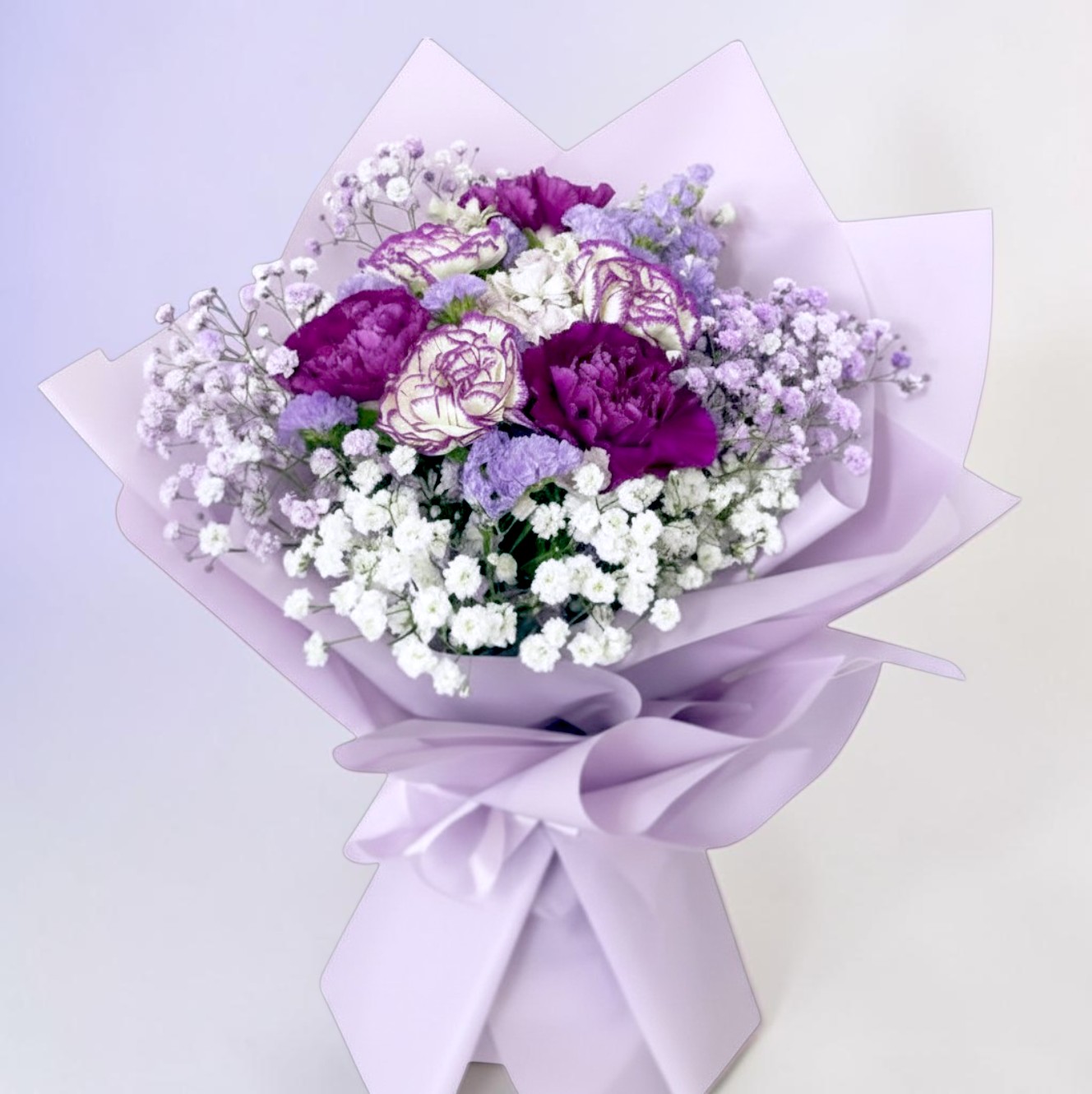  👉🏻鮮👈🏻花紫 + 紫色康乃馨 6支 9支 11支 18支