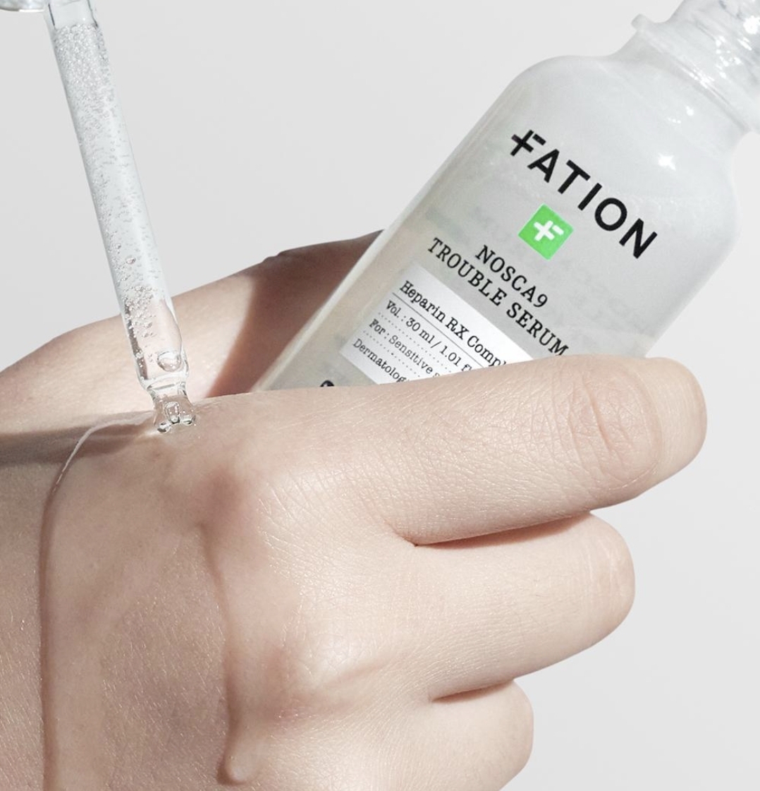 韓國東亞製藥 FATION Nosca9 Trouble Serum 專利肝素淨痘鎮靜精華 Olive young 限定套裝 