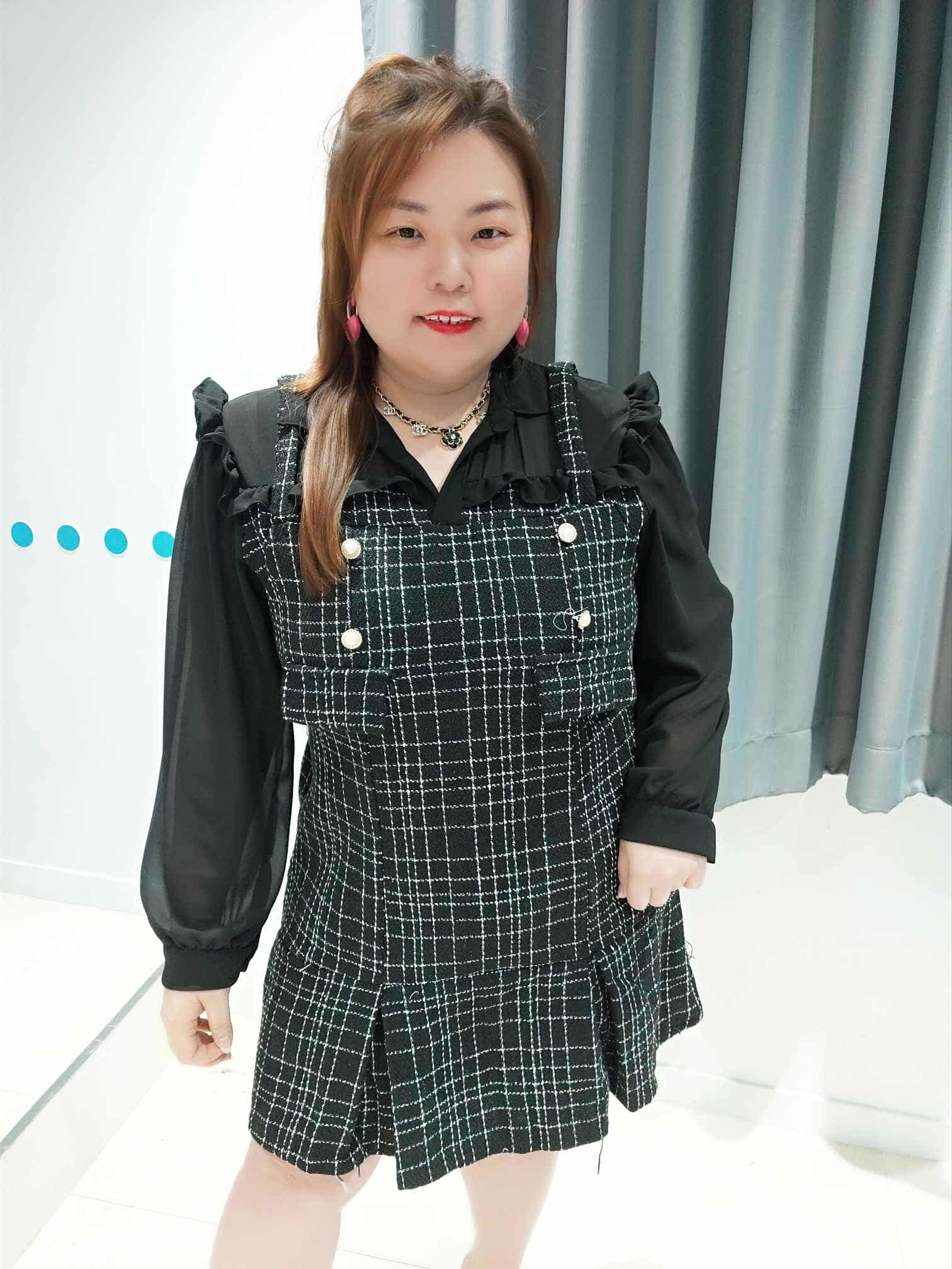 DSB09 法式复古设计小香风连身裙