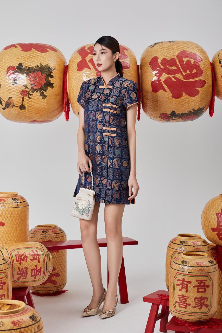 宽松旗袍连身裙 2116