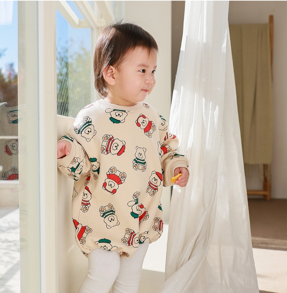 UBMOM 2023 Winter Teddy Series Berry Teddy 連身衣-米色