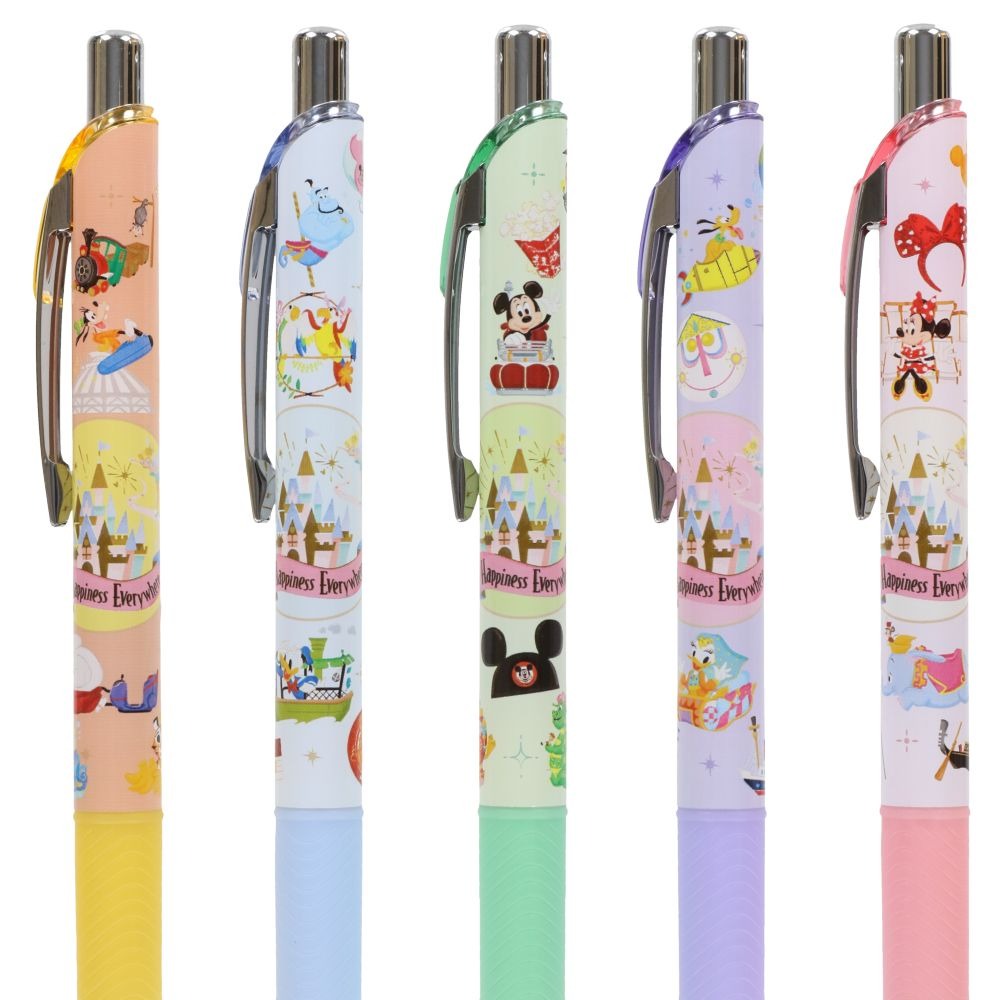 現貨｜【日本 Disney Store 限定】一套5枝 Mickey & Friends 米奇與朋友 日本製 Pentel EnerGel 0.5mm  黑色 啫喱筆 069480
