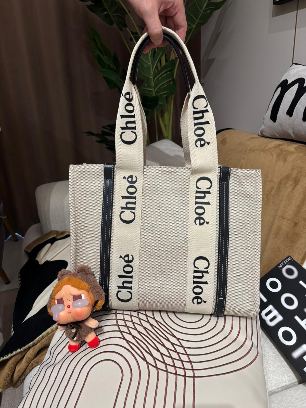 Chloe woody medium tote   100%Authentic ,92%new ✅Dust bag