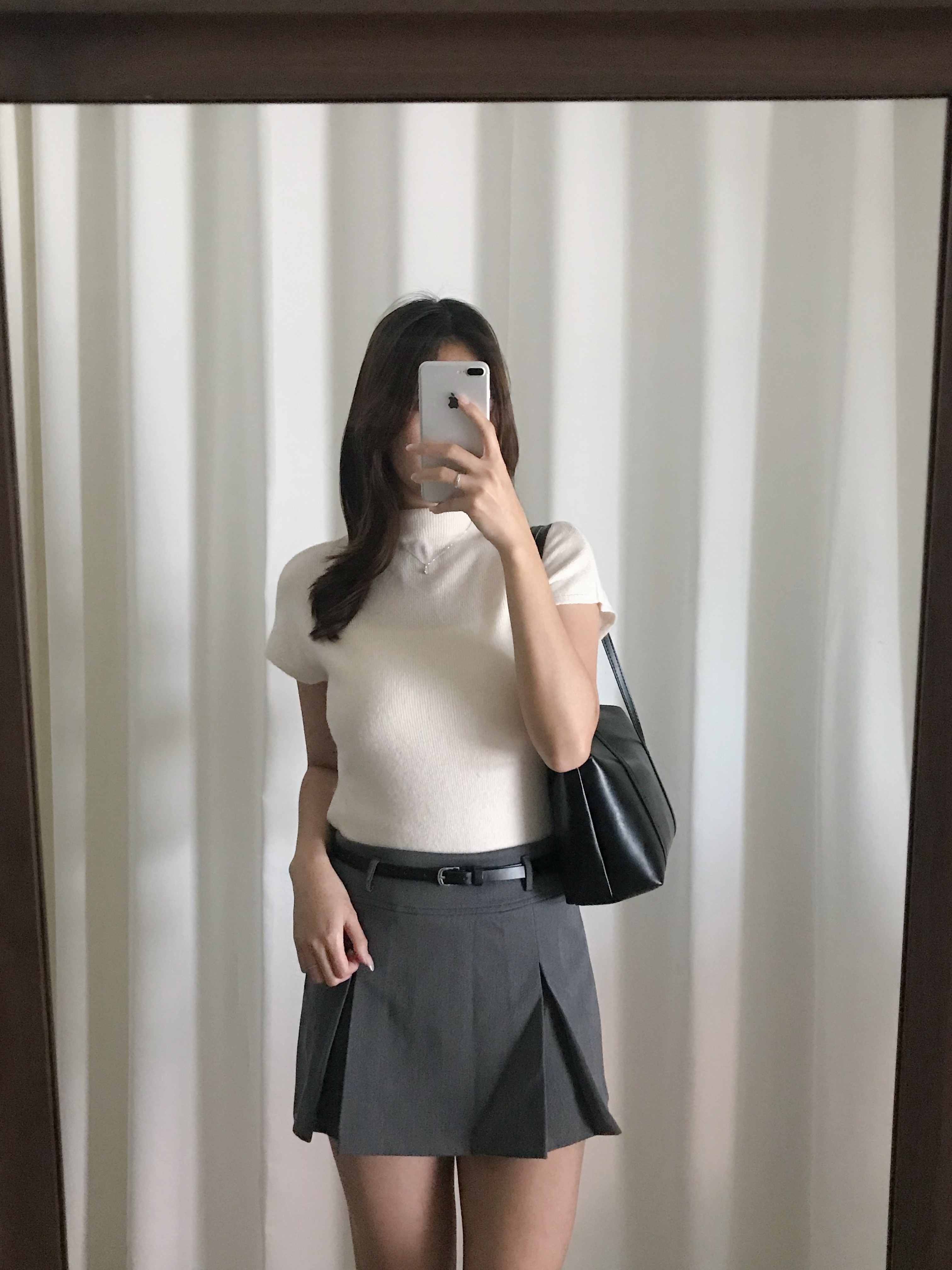 溫柔半高領針織短袖上衣(五色入)