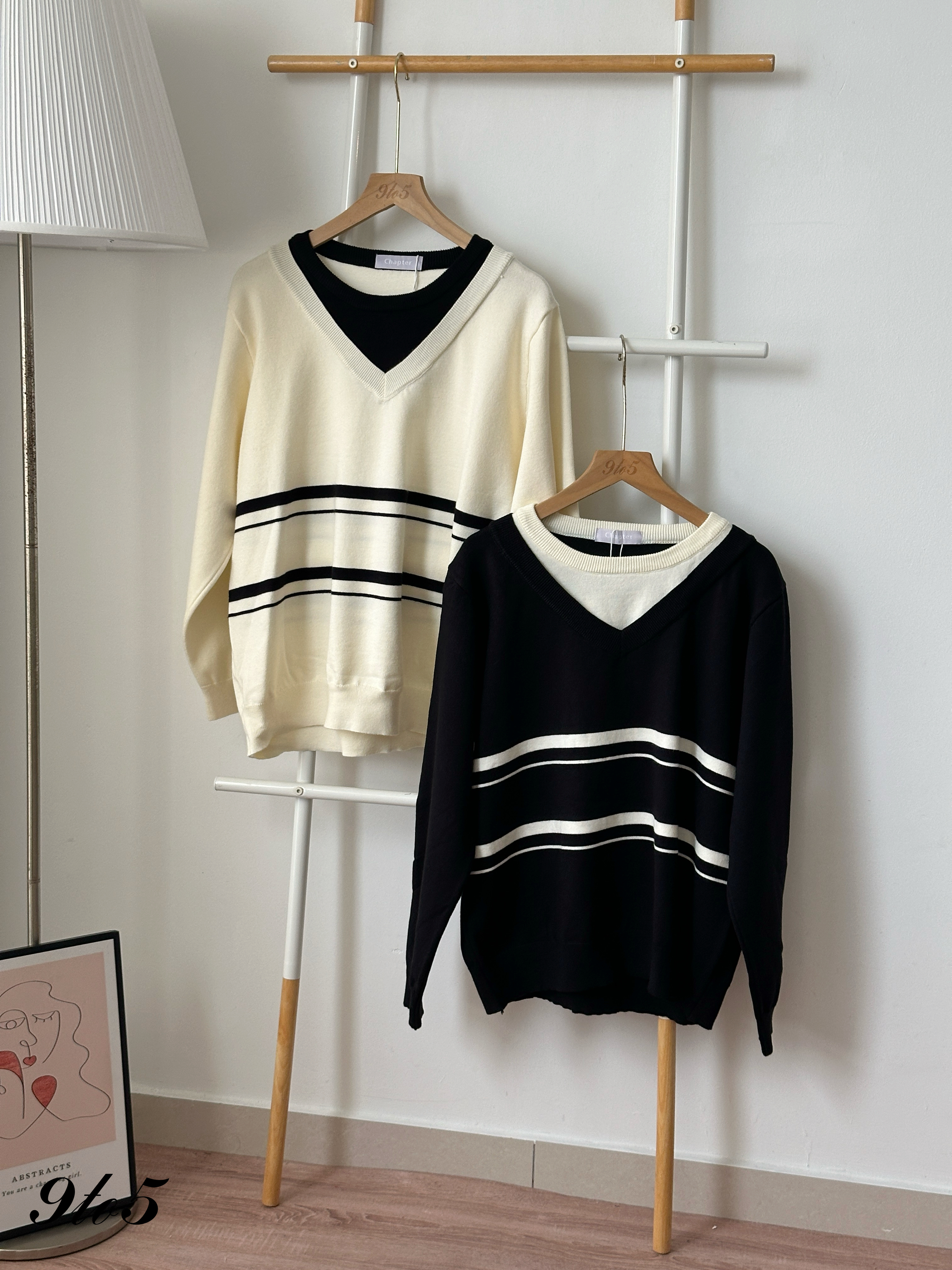 T4449 Fake Two-Pieces Sweatshirt - Black & Colors