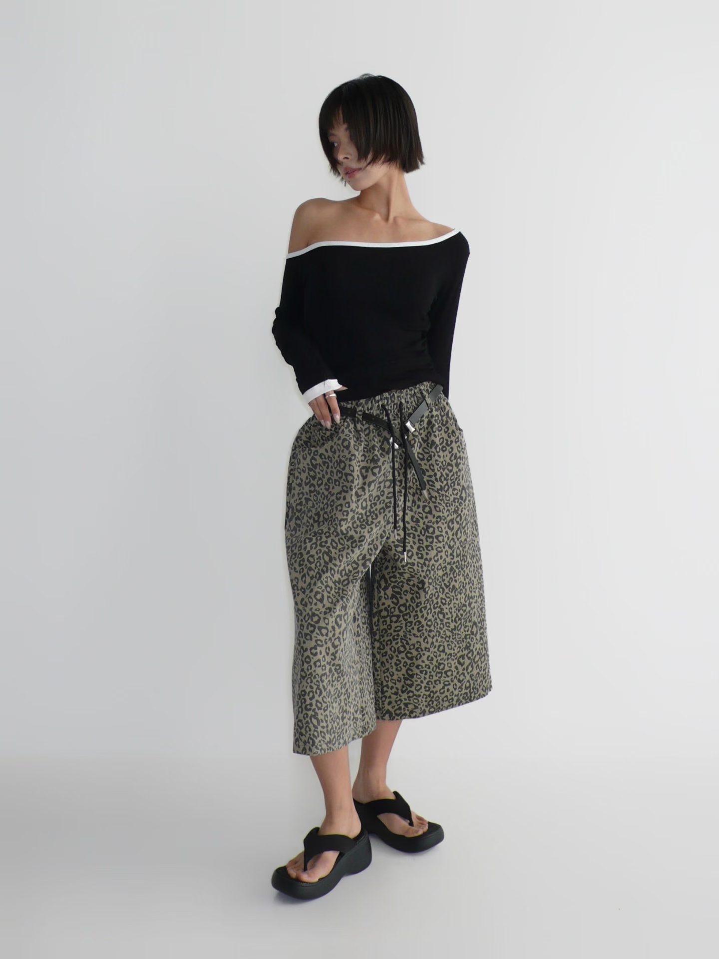 Animal printed shorts