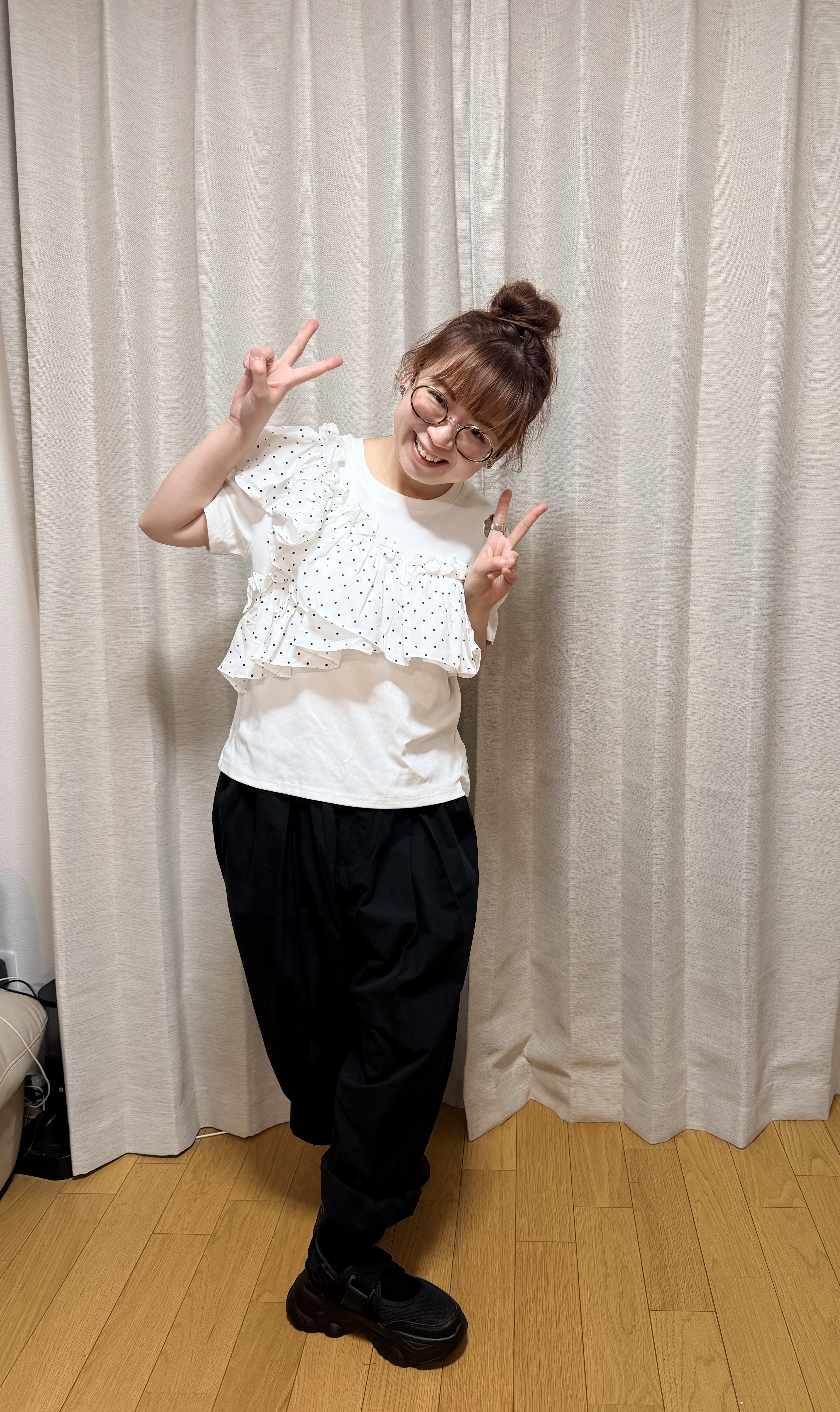 日本拼款波點衫