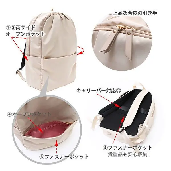 現貨🌸日本直送 |日本Senbado輕量雙肩背包/輕便收納大容量收納背囊（灰色）