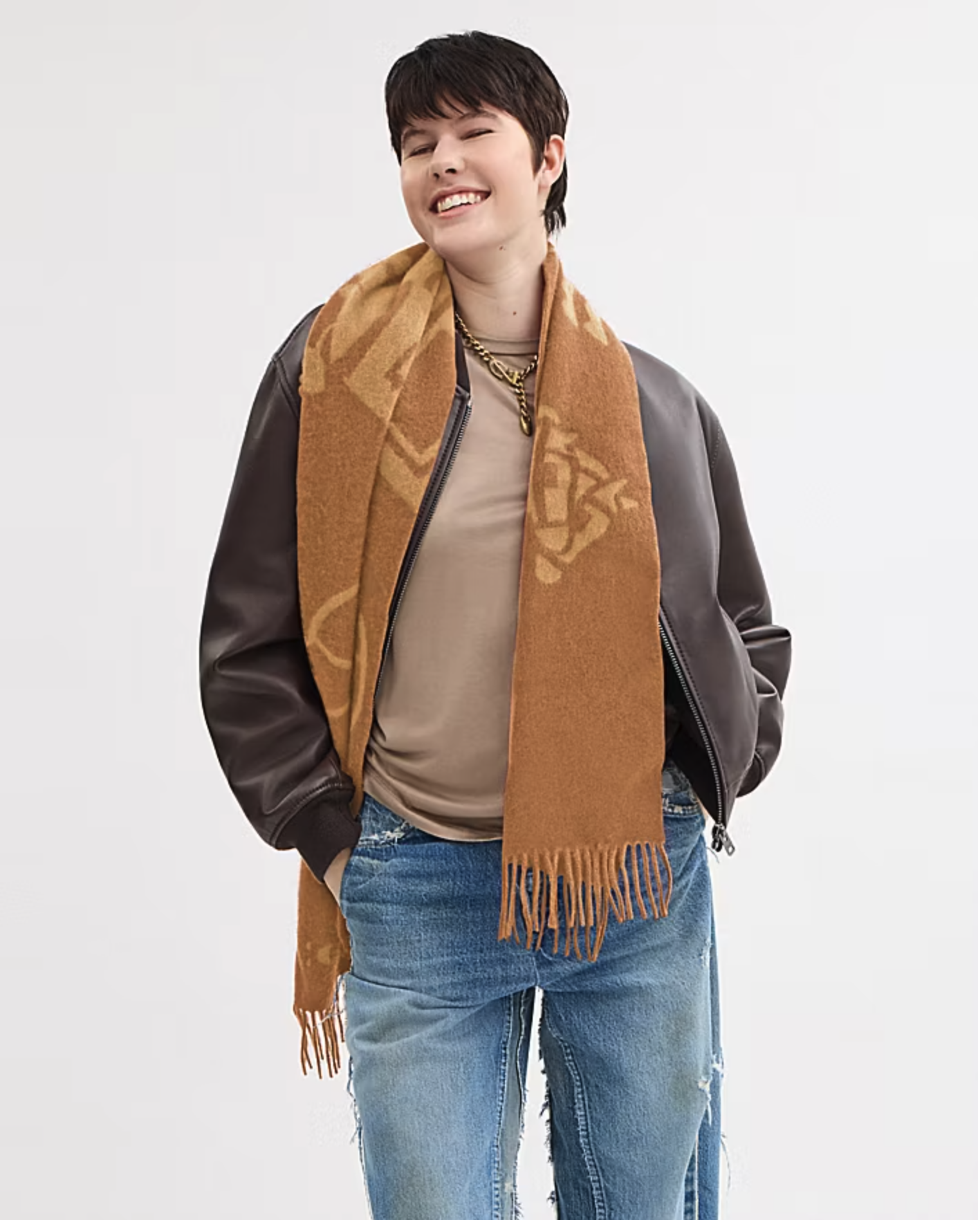 COACH Horse And Carriage Cashmere Muffler