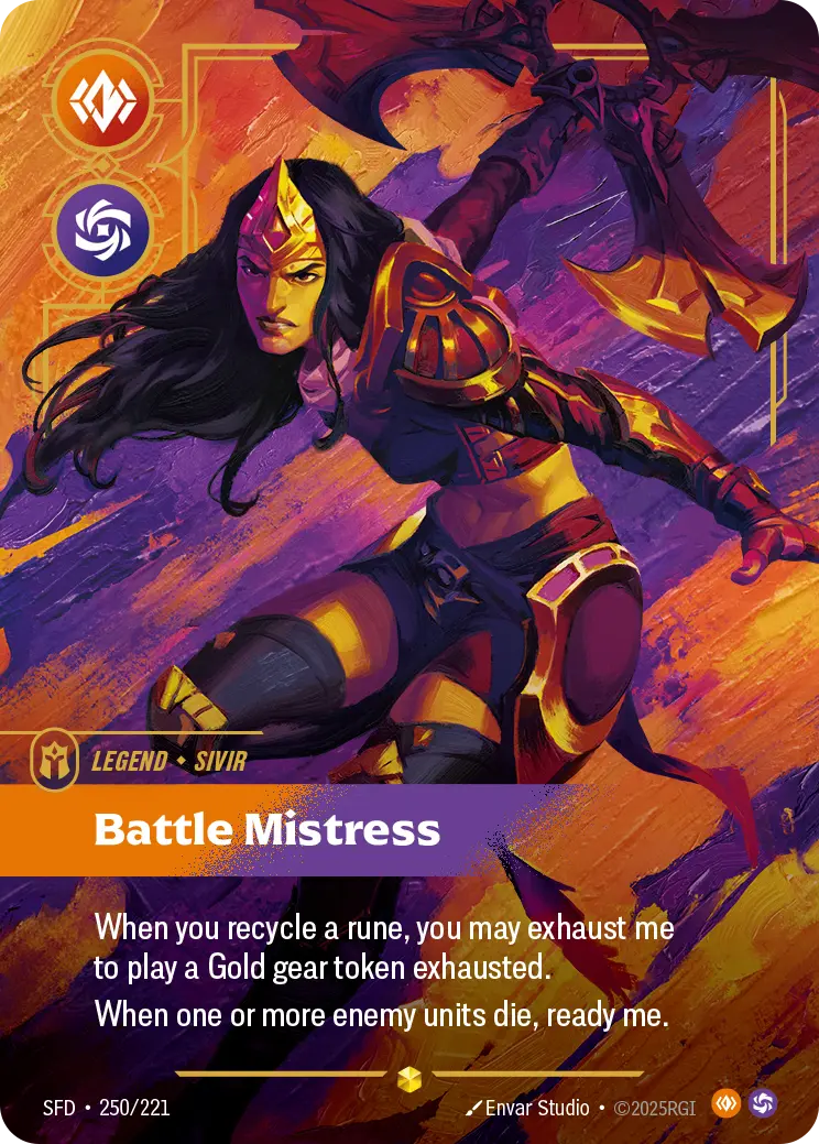 [ Spiritforged - Overnumber ] SFD-250/221 Sivir Battle Mistress