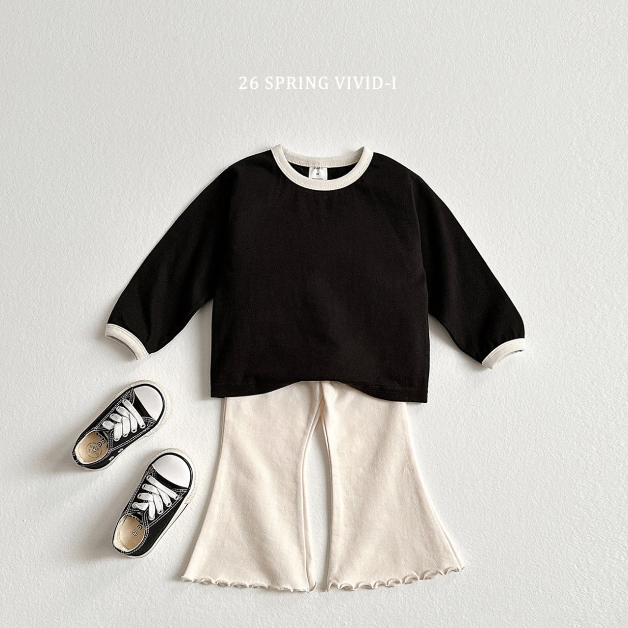 🌸預訂 韓國直送🌸🇰🇷VIVIDI三色撞色領寬鬆長袖上衣