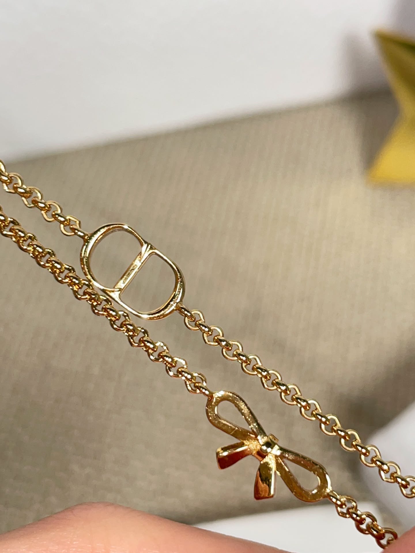 【原單】Dior  CD Mini Bow 手鍊