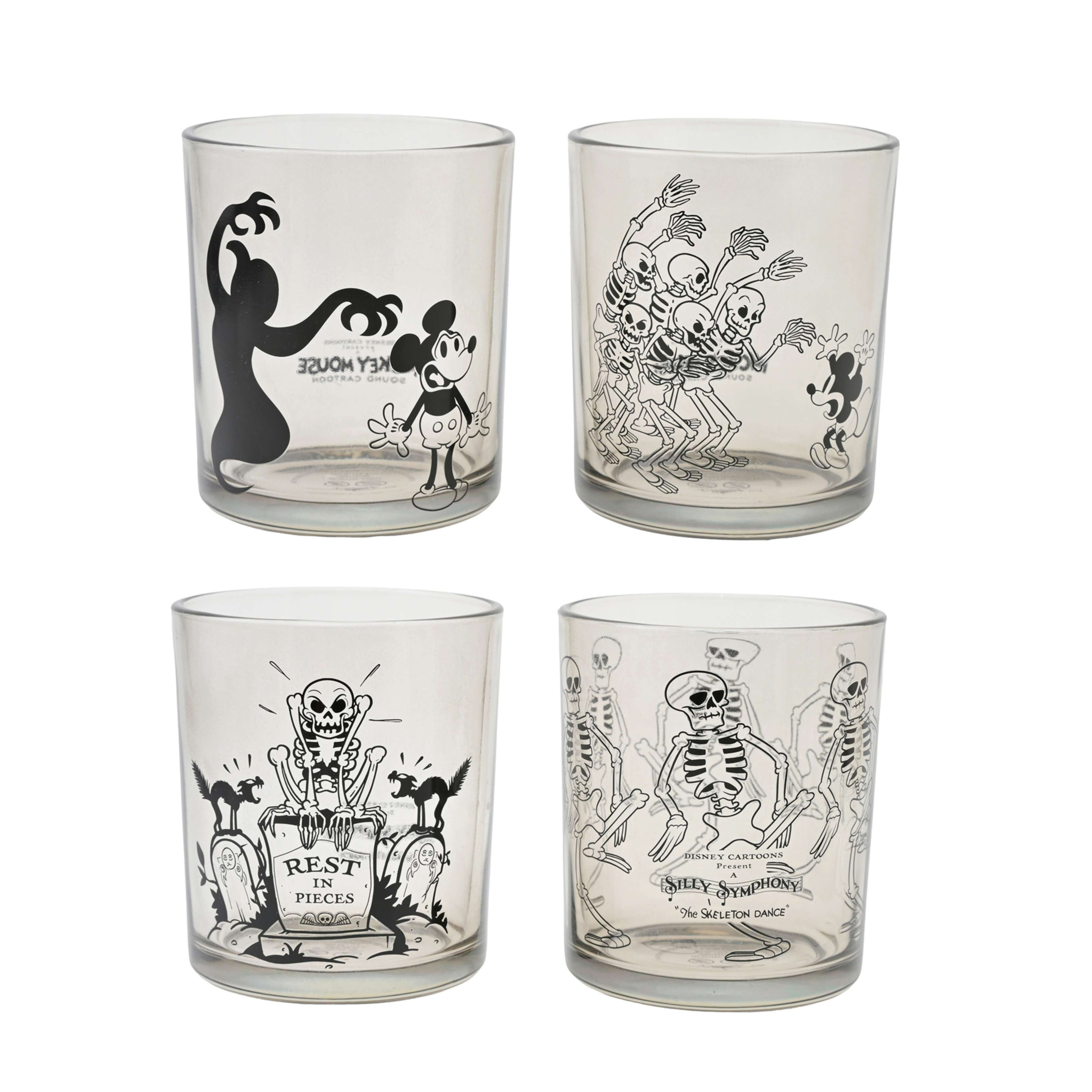🌸 【預訂】黑白Mickey x Skeleton Cup Set<日本限定>-The Skeleton Dance The Haunted House