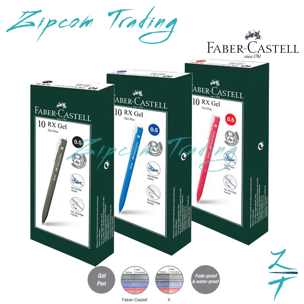 Faber Castell Rx Gel Pen (1 Box - 10pcs)
