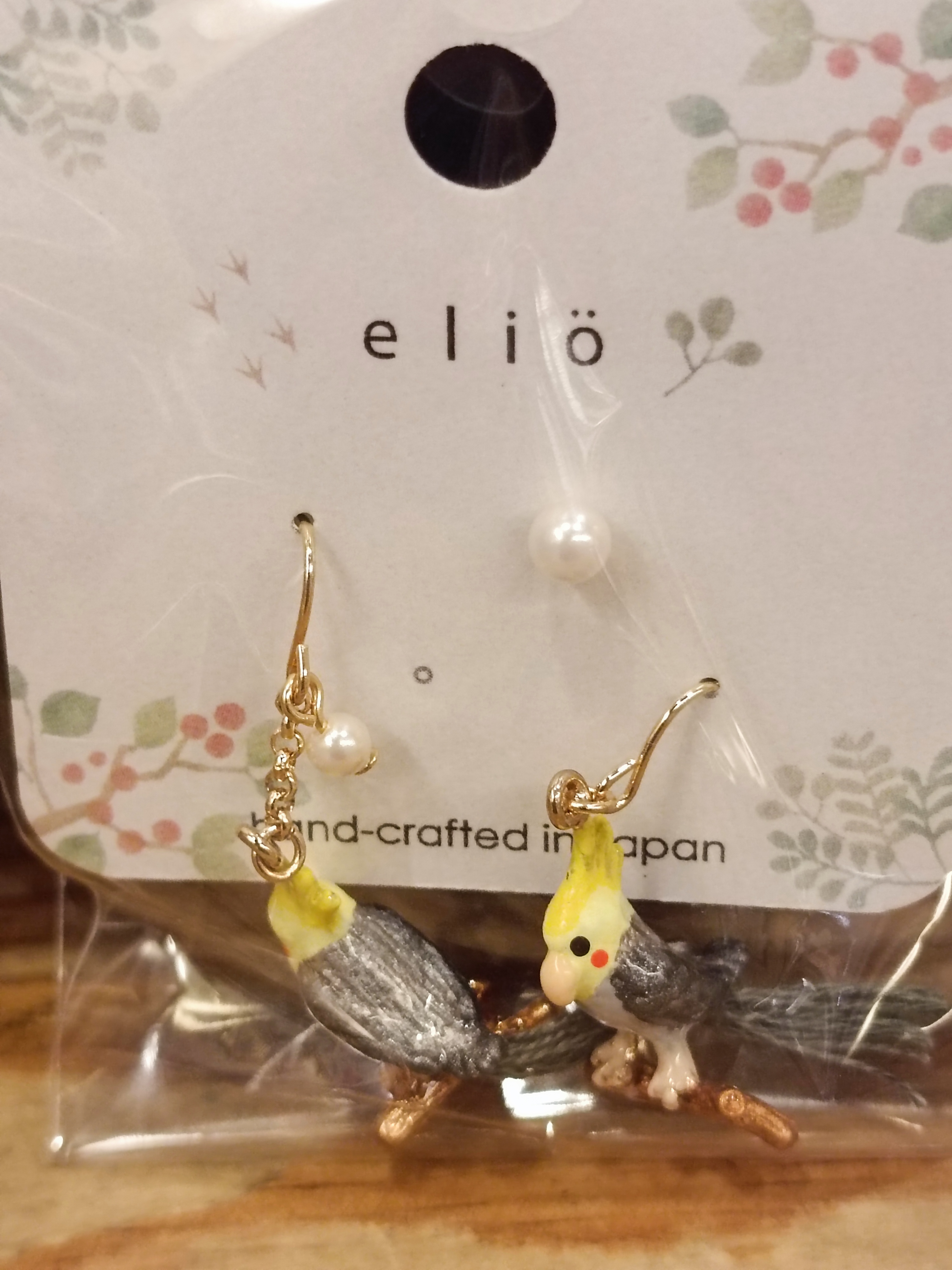 elio 鸚鵡 耳環