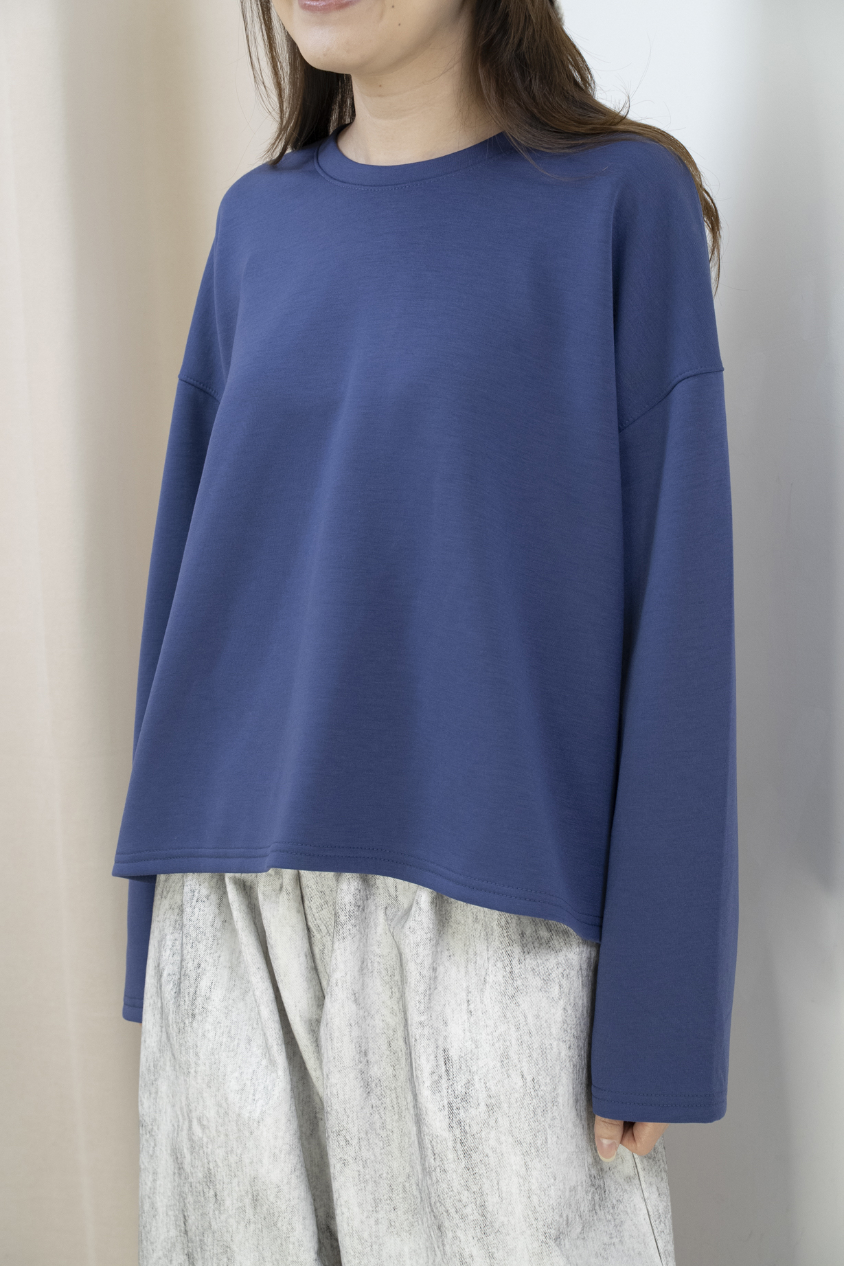 雲朵棉！微鬆造型上衣（紫藍色）