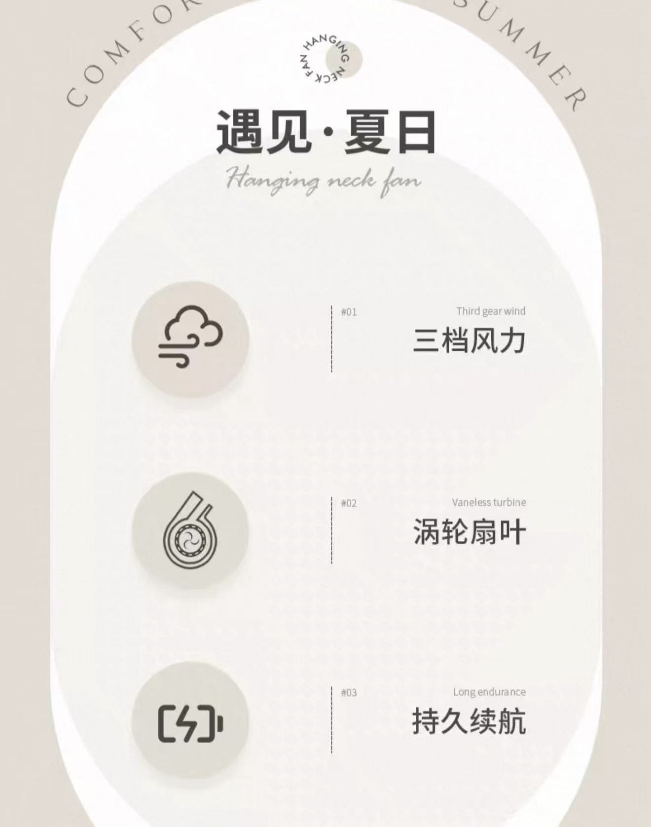 P965 USB挂脖风扇