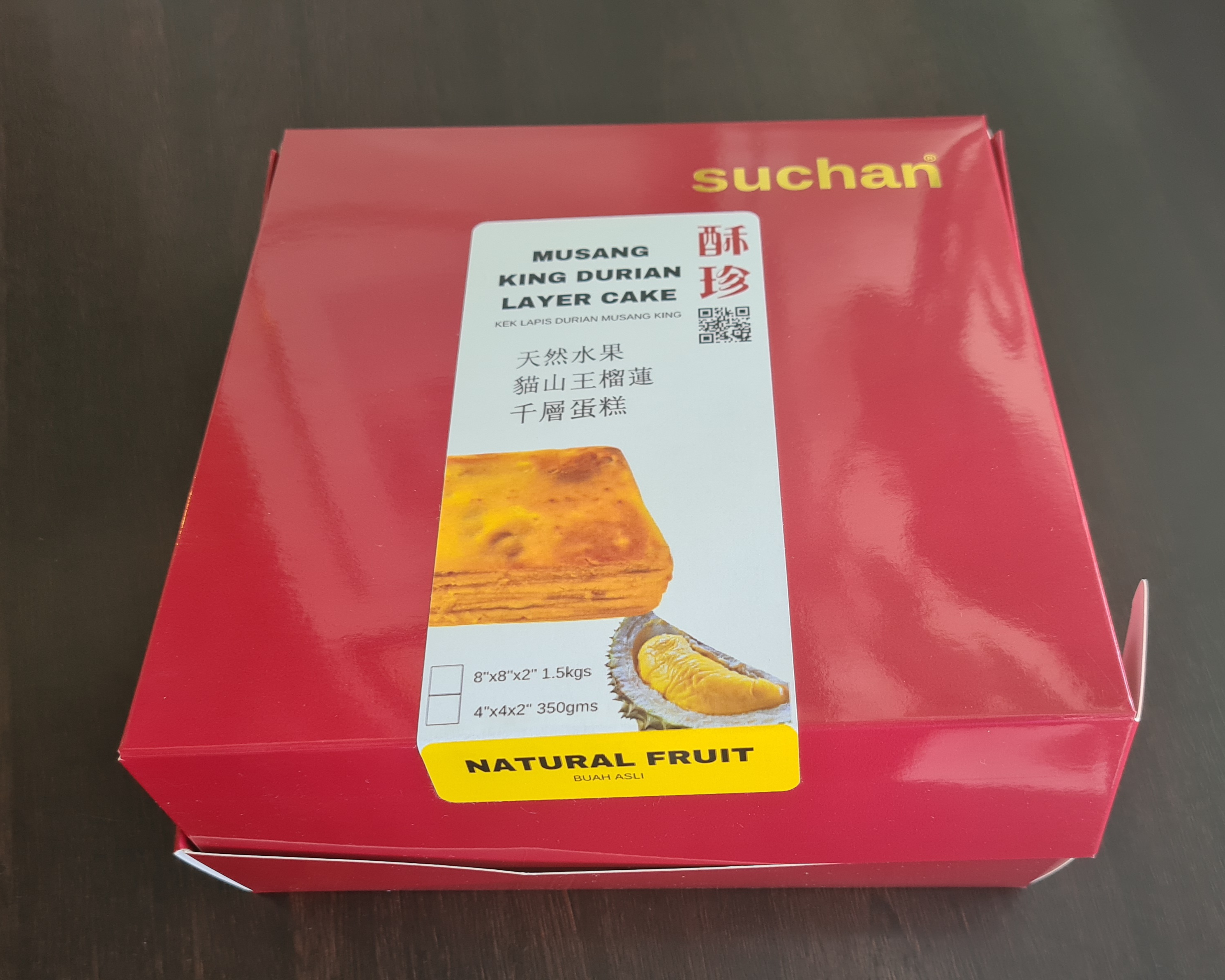 Musnag King Durian Layers Cake 8"x8"x2" - Pre Order 3 Days Advance