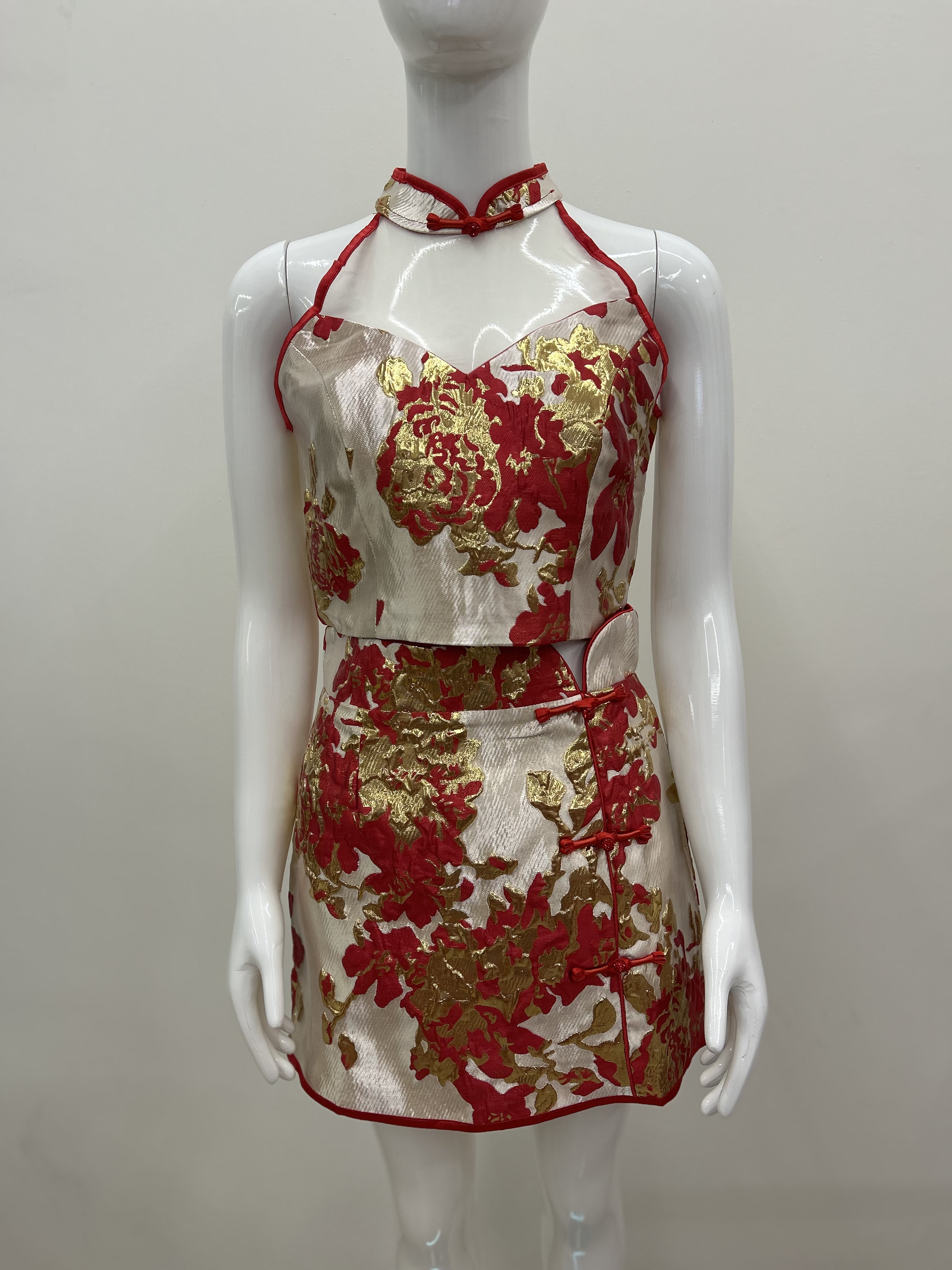 583.WB Embroidered Top + Skirt