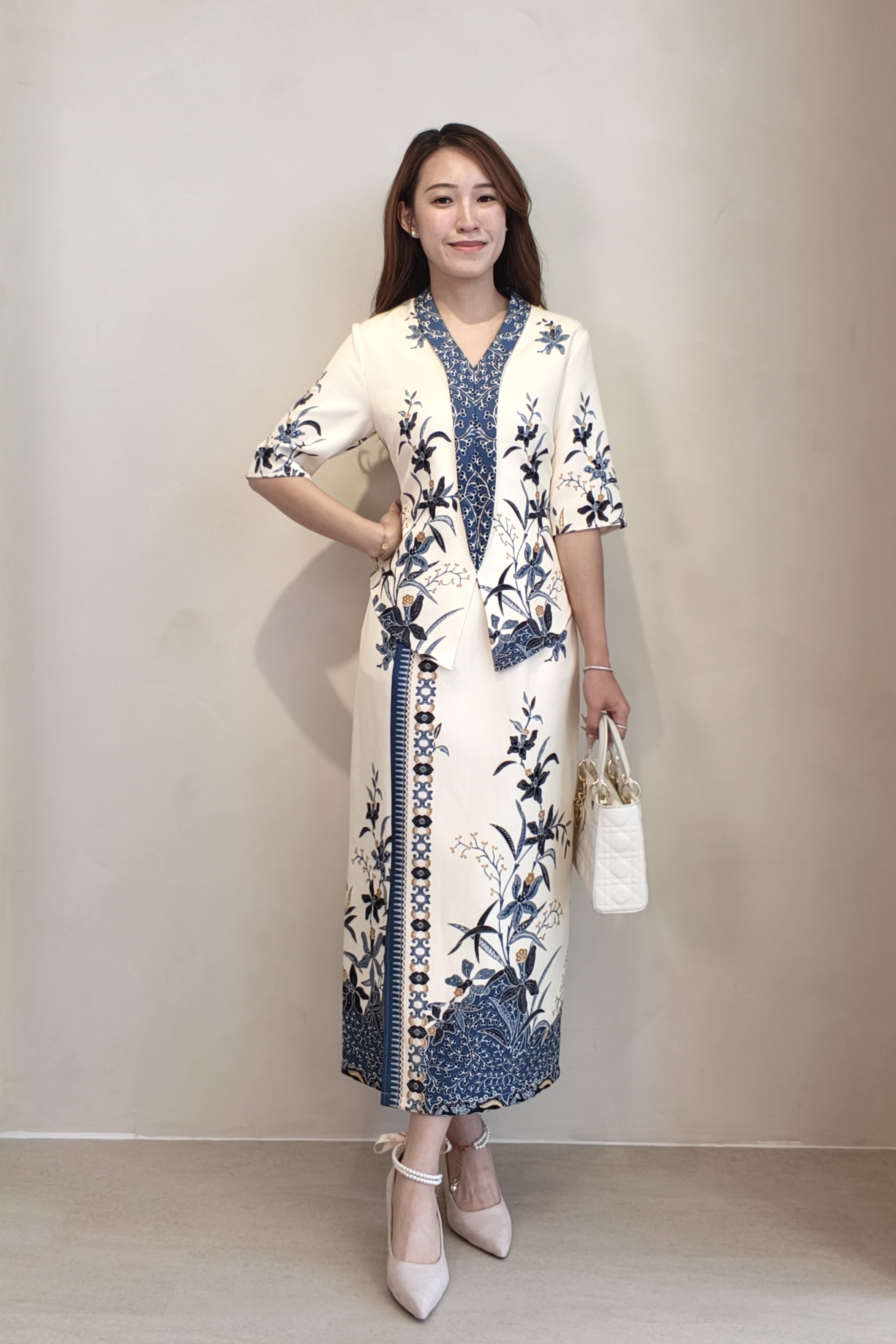 13001 Orient Bloom Printed Maxi Skirt
