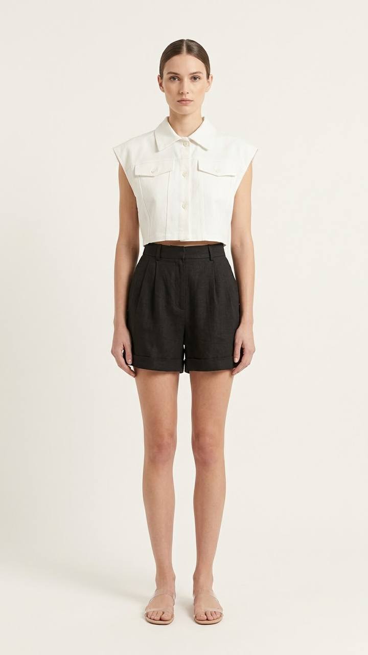 W2552 - Élan Tailored Cuffed Shorts
